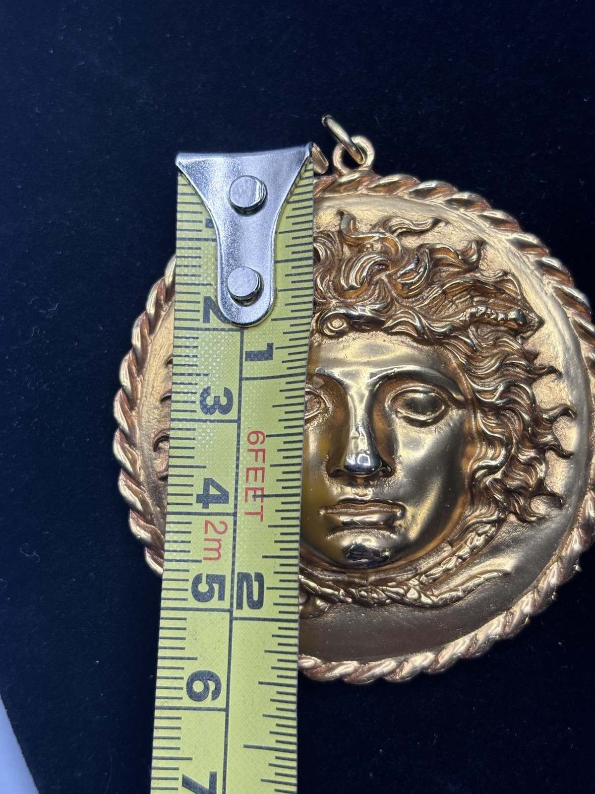 Vintage Alva Museum Replicas Medusa Statement Pendant Medallion Greek Mythology