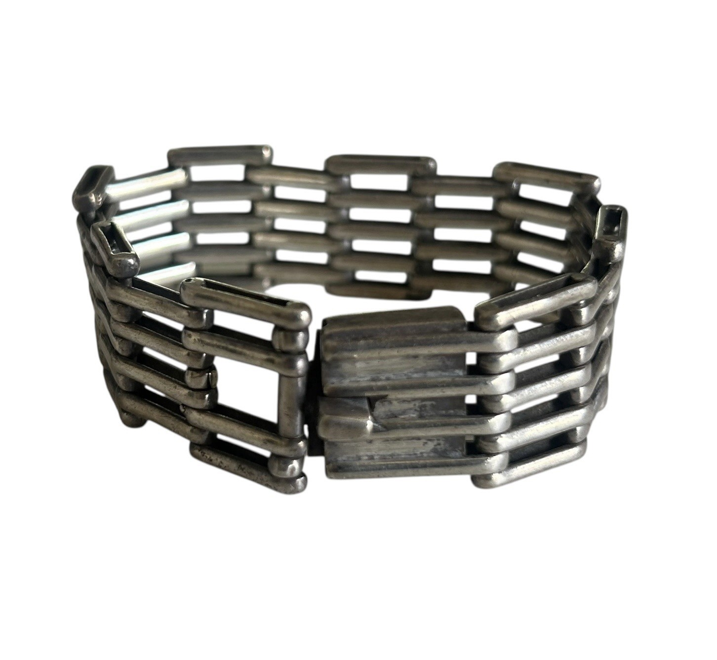 Mexico Link Bracelet TL-51 925 Sterling Silver Heavy 44 g