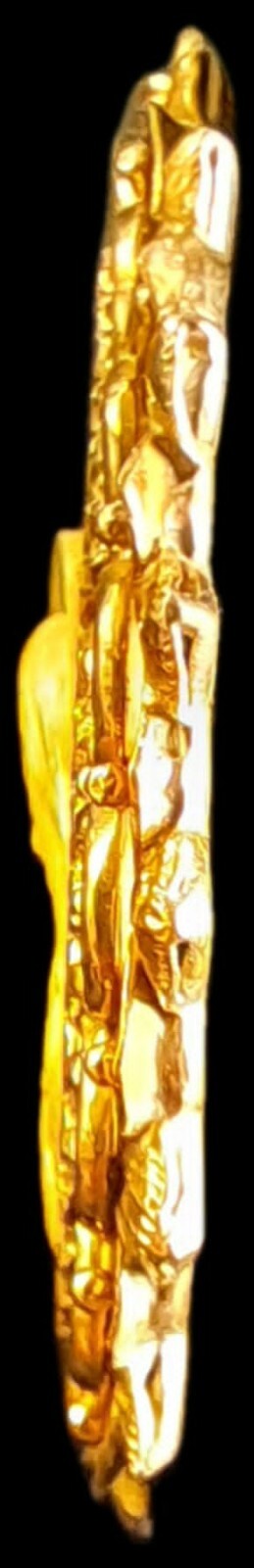 Fine Antique Art Nouveau 18K Gold Plique a Jour Virgin Mary Pendant Ca 1900