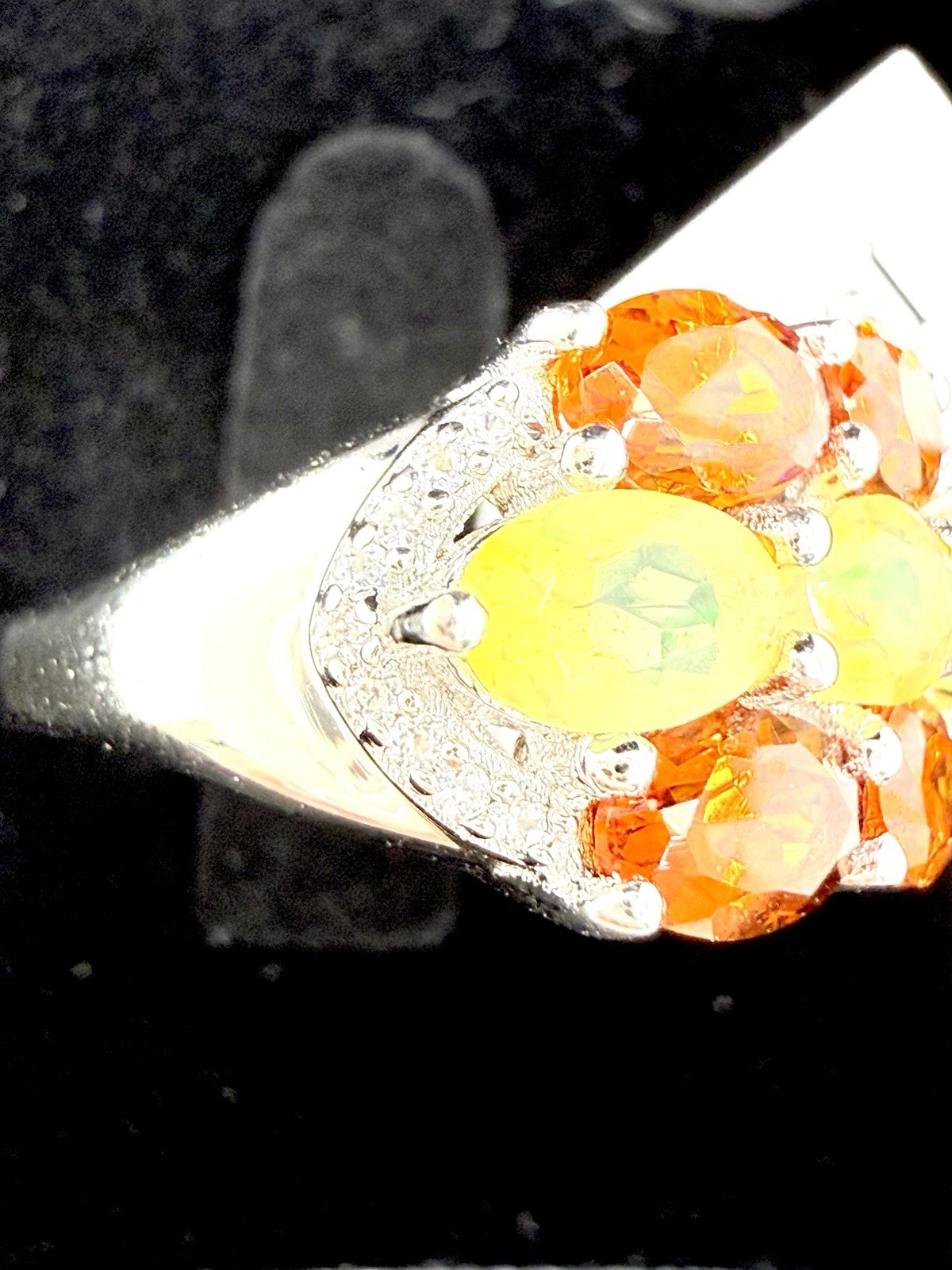 Sterling Silver Ring Earrings 925 Diamond Red Garnet New