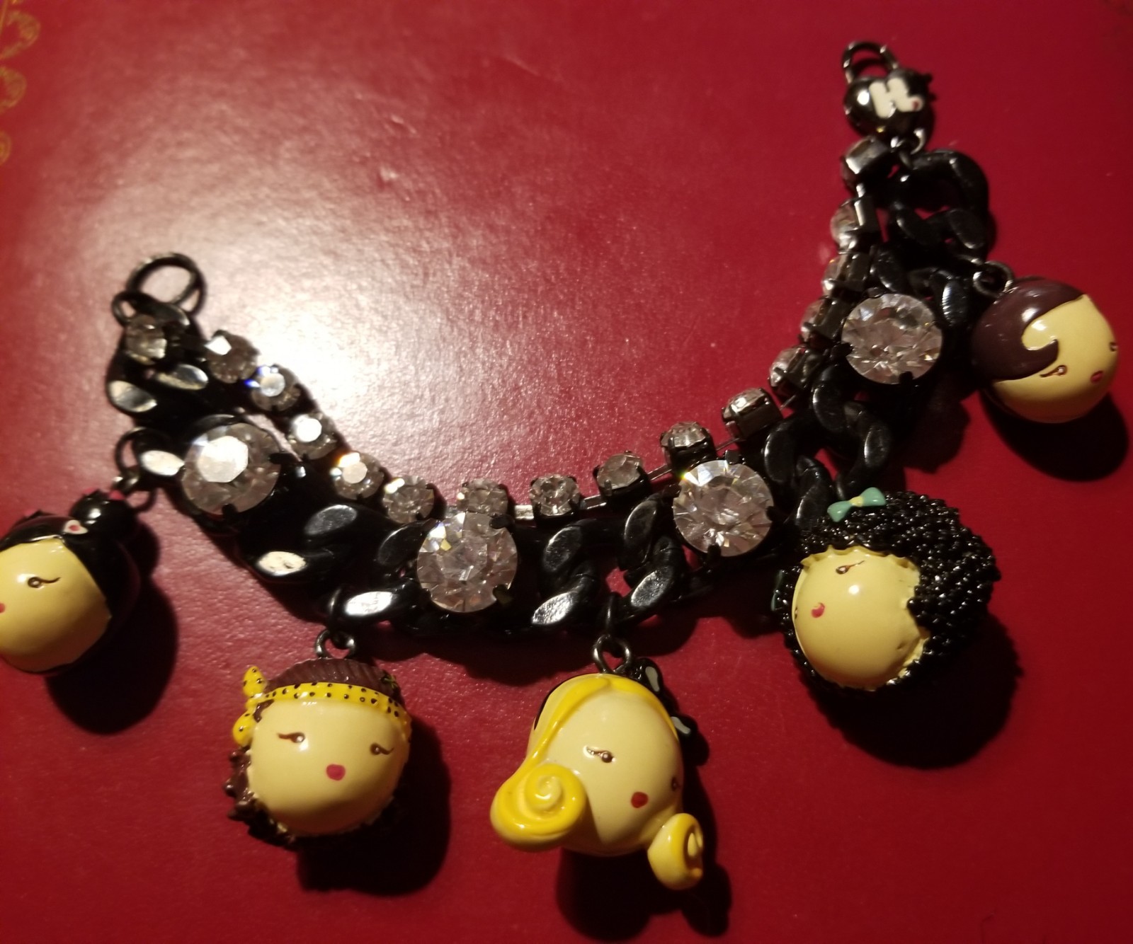 Vintage Gwen Stefani Harajuku Lovers Love Angel Music Baby Fatal Charm Bracelet