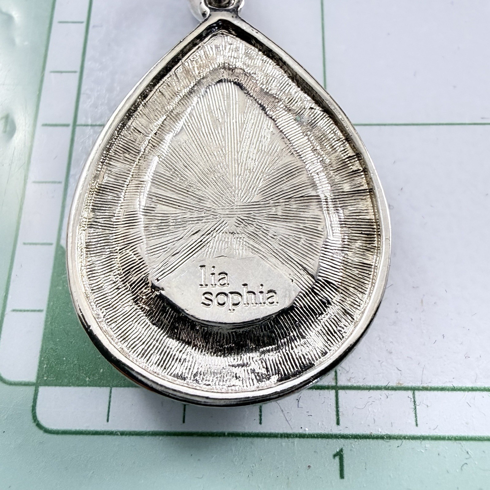 Vintage LIA SOPHIA Silver Tone Pendant with Tags