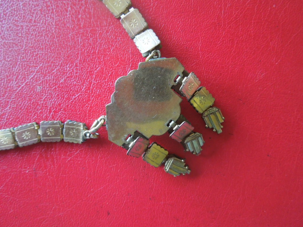 J6003 ANTIQUE VICTORIAN GOLD PLATED NECKLACE/CHAIN 45 CM SEE DESCRIPTION