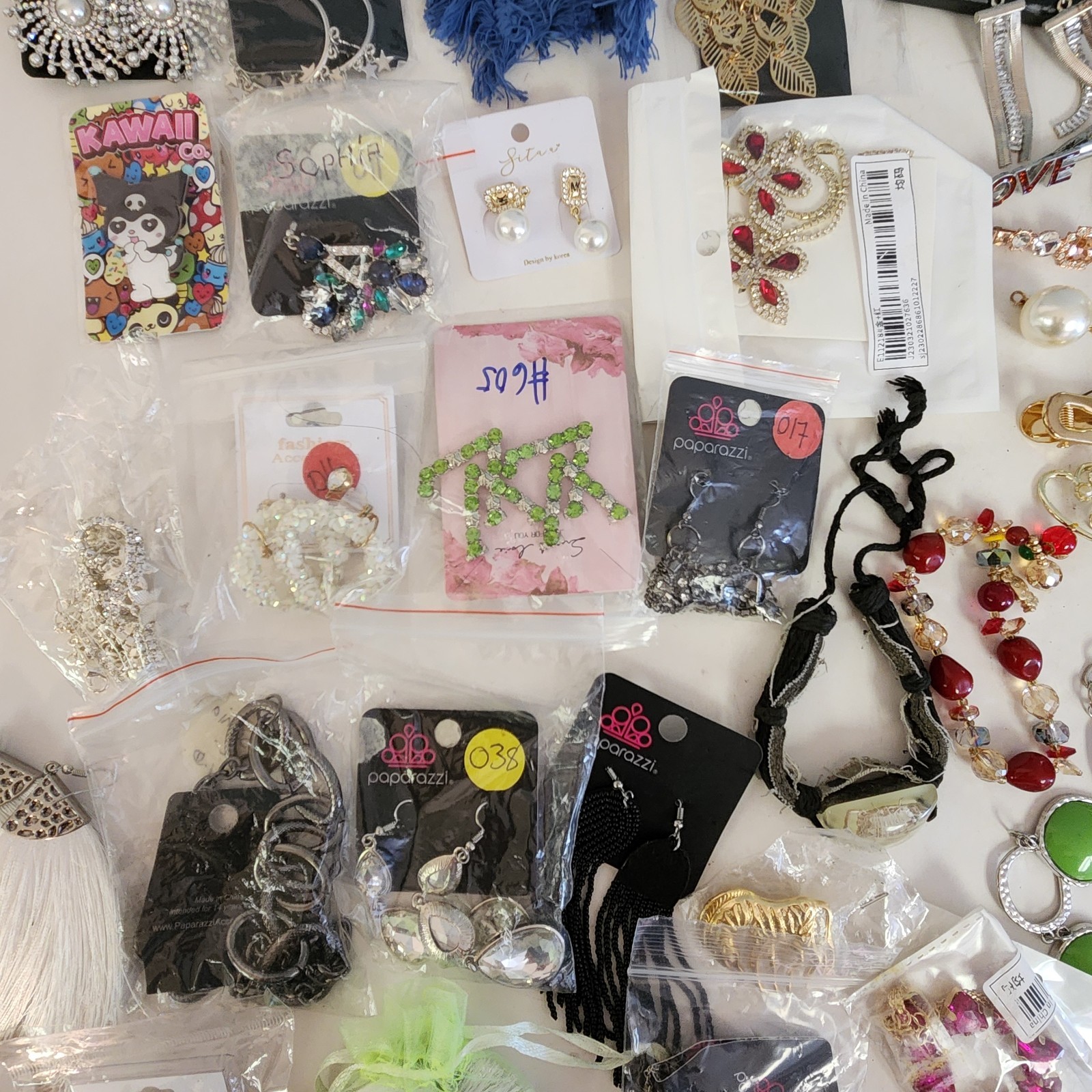 Lot (A) Of New & Used Costume Jewelry Modern Earrings Pins Necklaces Reseller