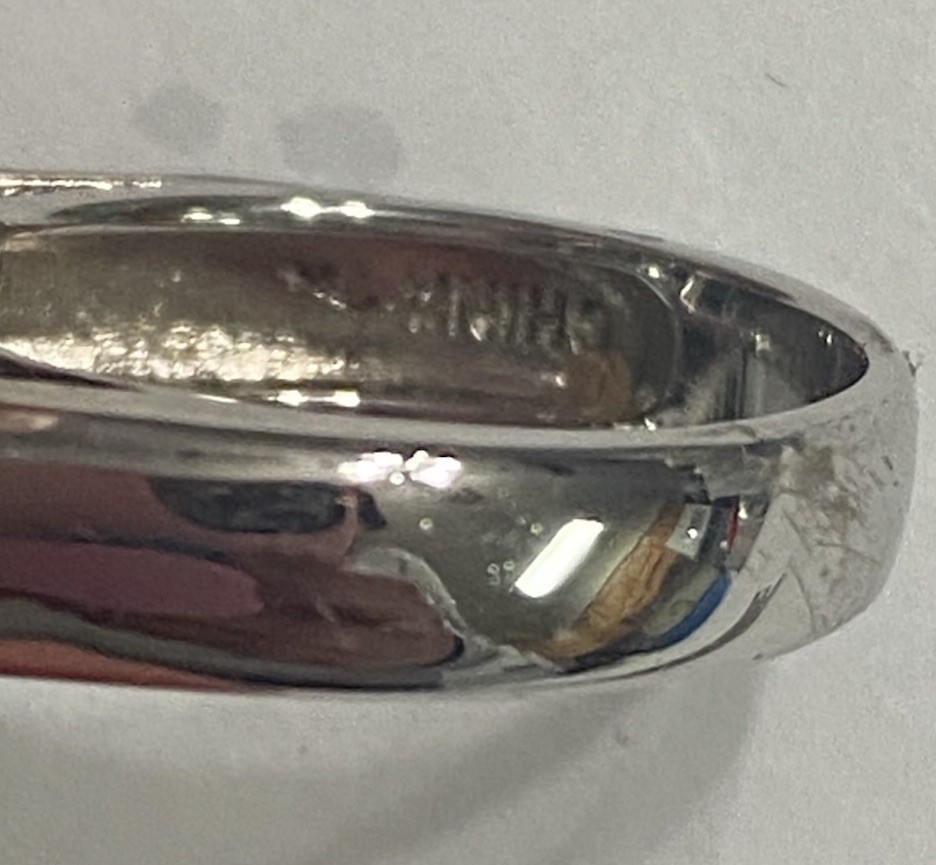 Large London Blue Topaz White Zircon 26ctw Sterling Silver Ring QVC Size 6
