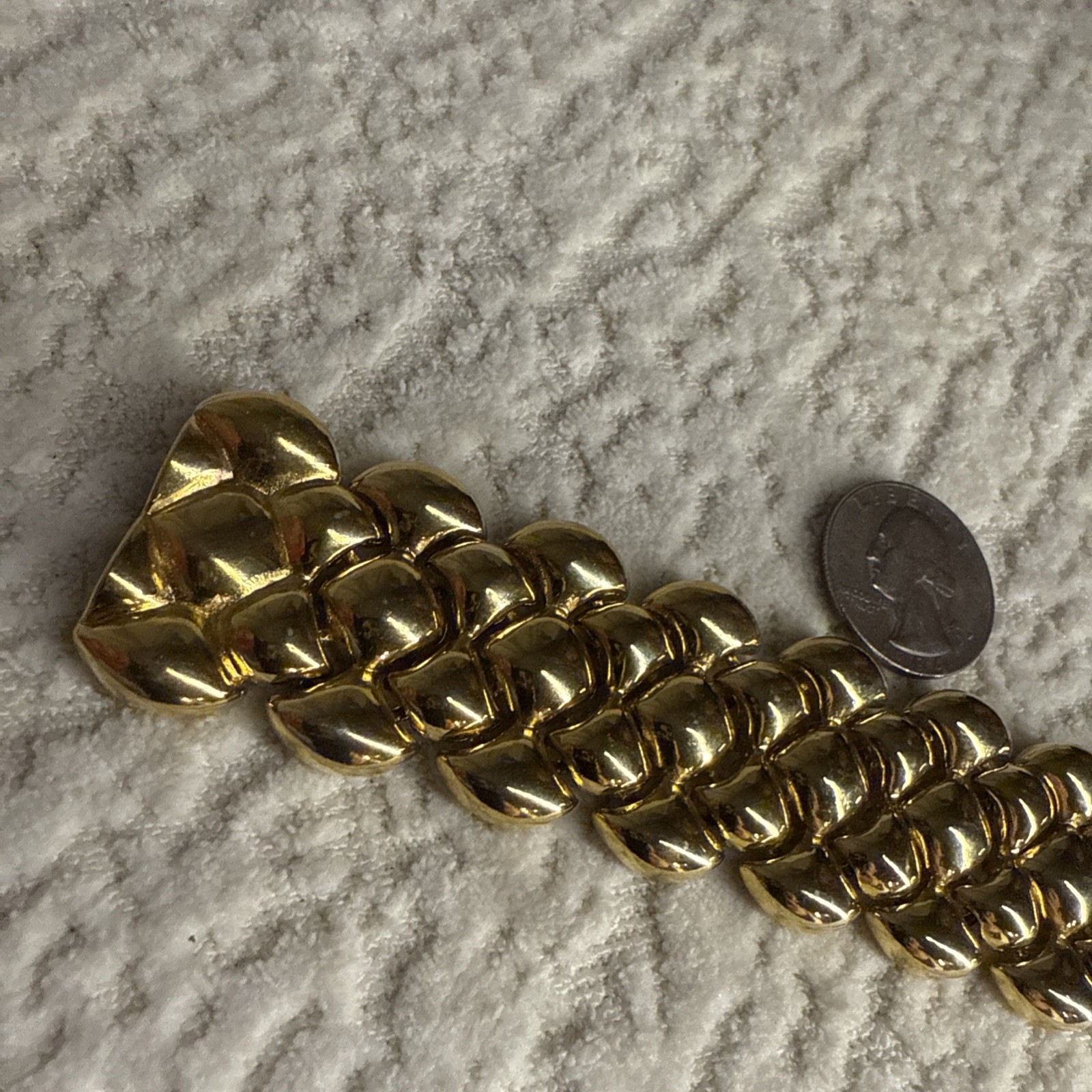 Vintage Chunky Statement Bracelet From The 1980s Or Early 1990s Era Size 6.5