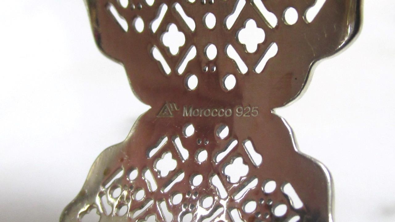 Beautiful Ail Aluma Sterling Silver Ornate Cuff Bracelet; Morocco ~ 17g ~ 3-F313