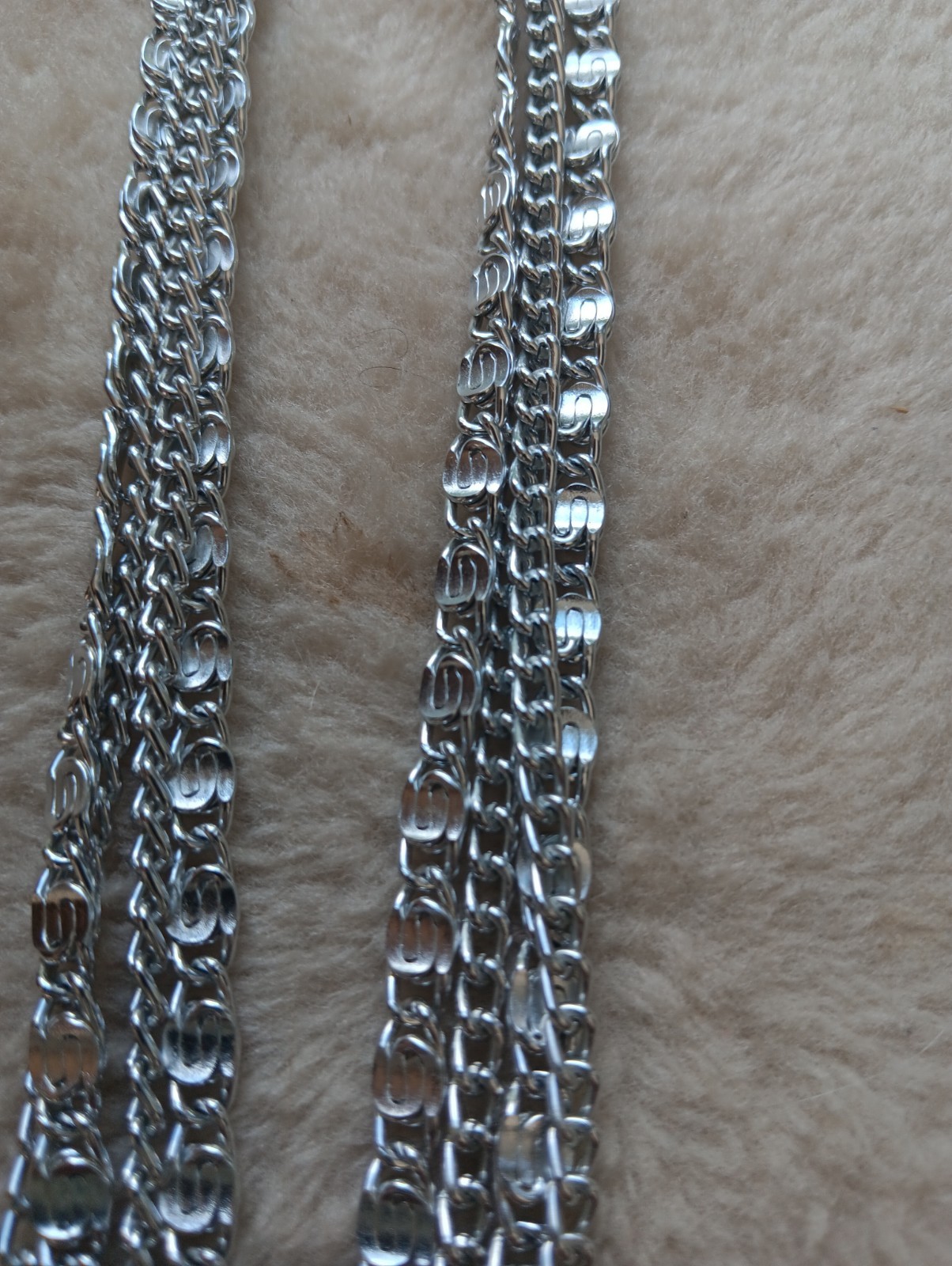 Vintage Sarah Coventry 4 Strand Chain Silver Tone Link Necklace Fashion Jewelry