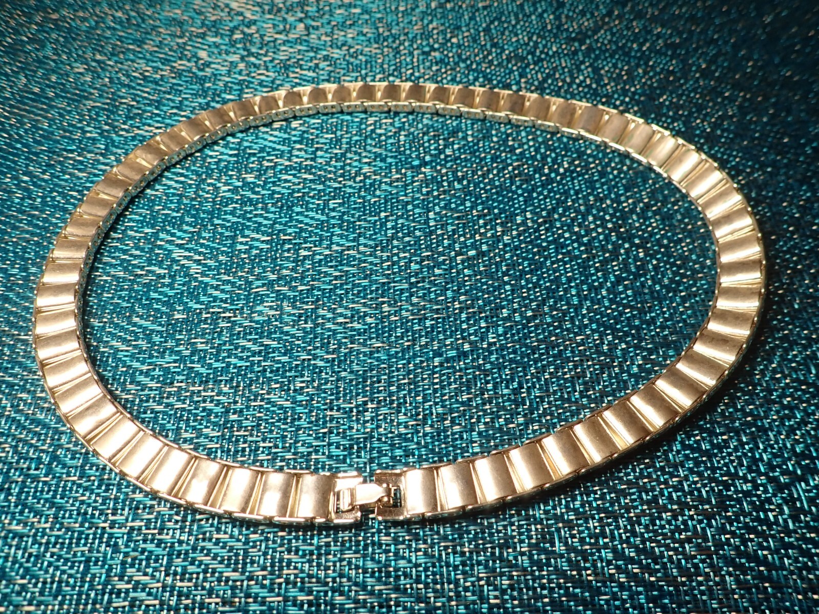Vintage 16.5″L x 3/8″W Silver Plated/Almost Square Links (3/8″ X2/8″ ) Necklace