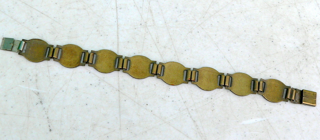 WWII Era Bracelet Souvenir PARIS France Historical Landmark Scene 1940s