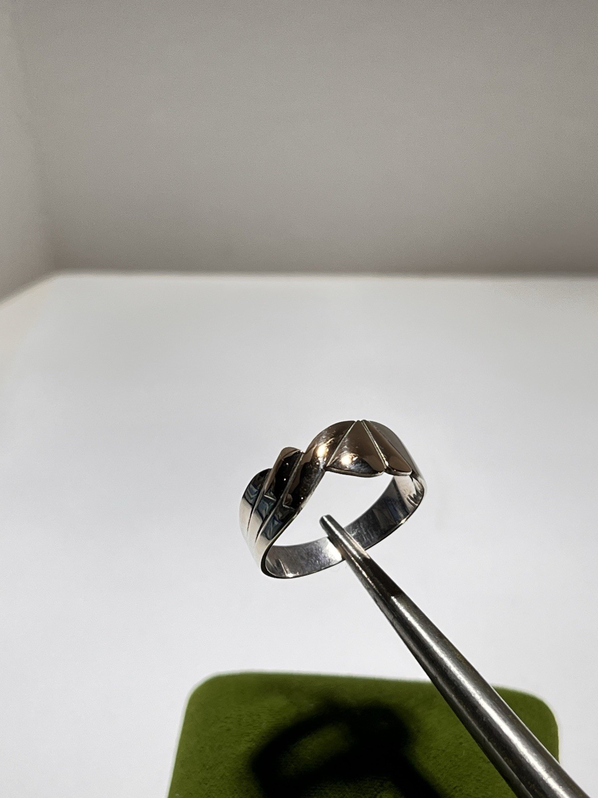 Vintage Antique 18 Karat Gold And .925 Silver Ring Size 9 3.5 Grams