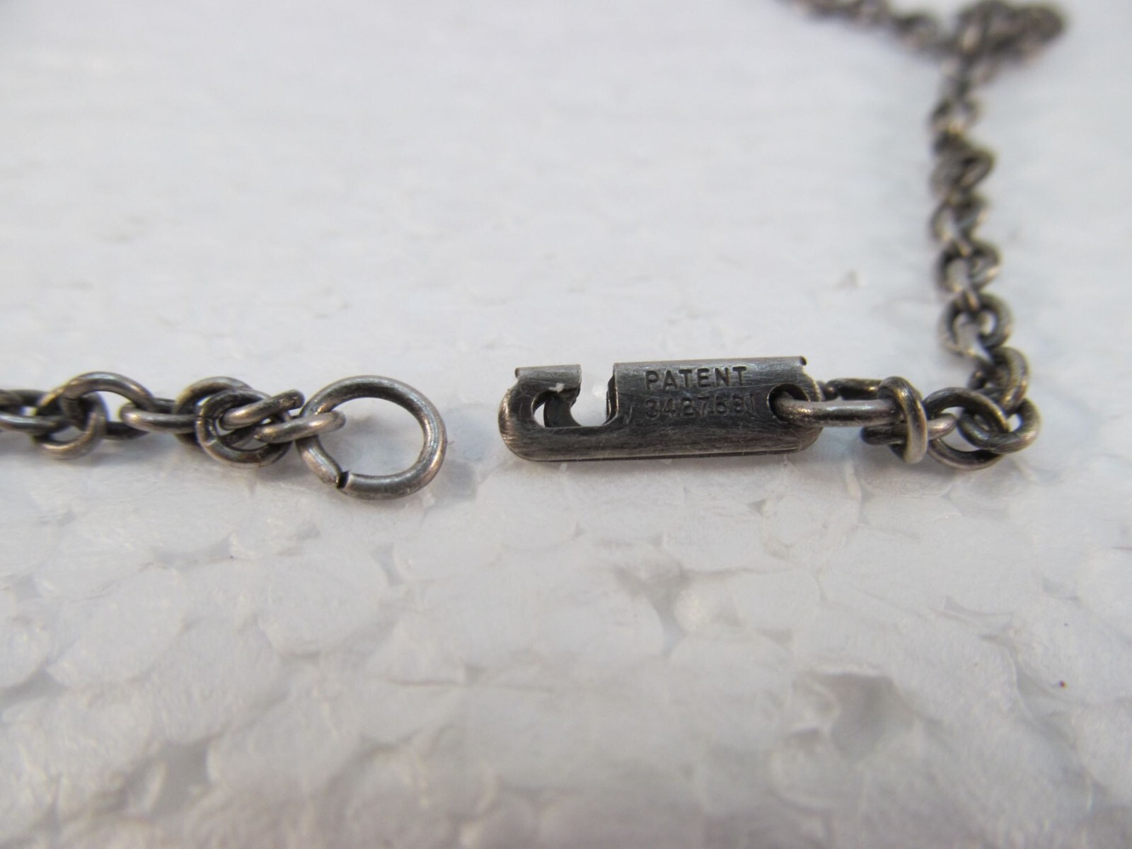 Unisex Vintage Pewter Knotted Rope Pendant Necklace