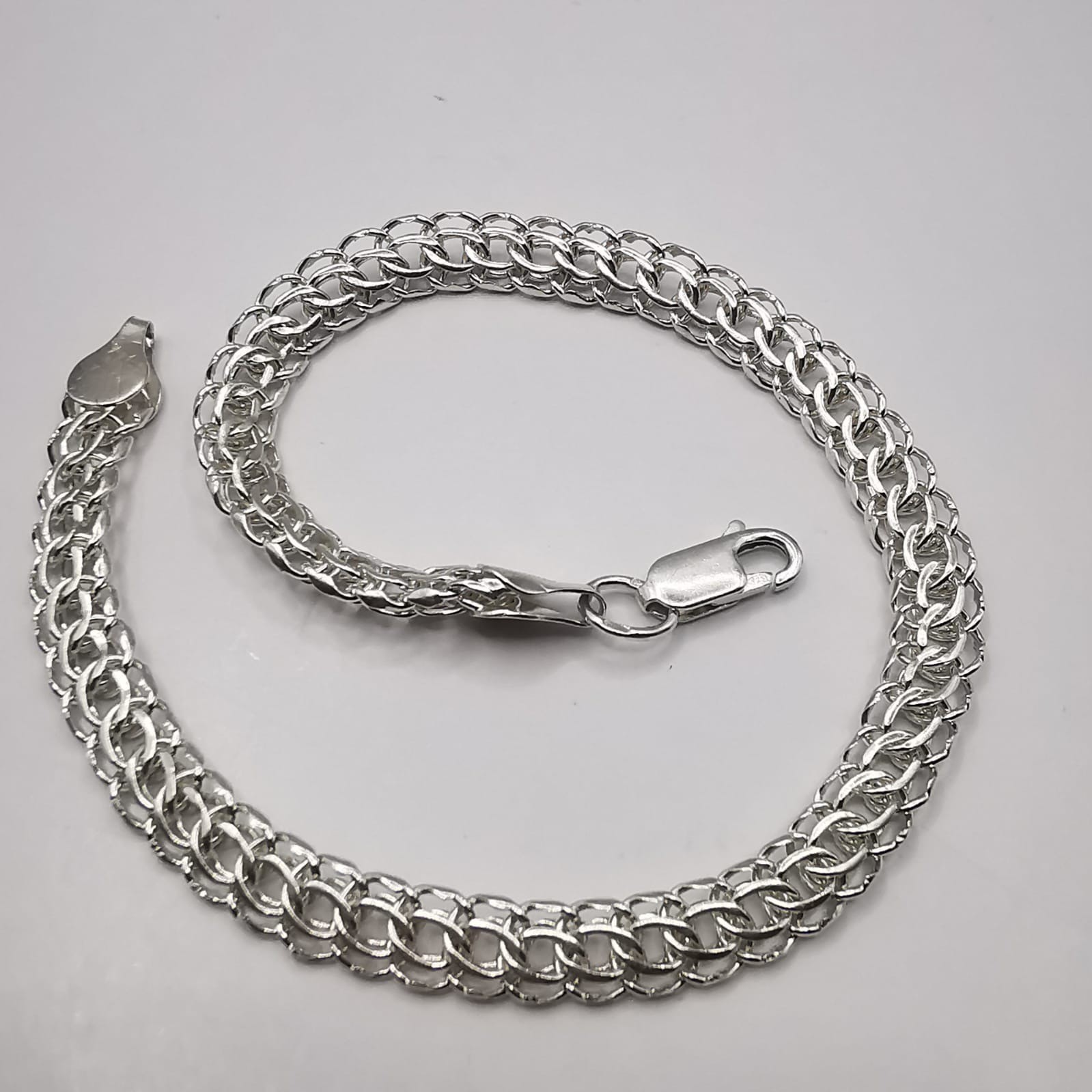 Vintage Sterling Silver Handmade Bracelet 8.86 in (22.5 cm) 0.30 oz (8.50g)