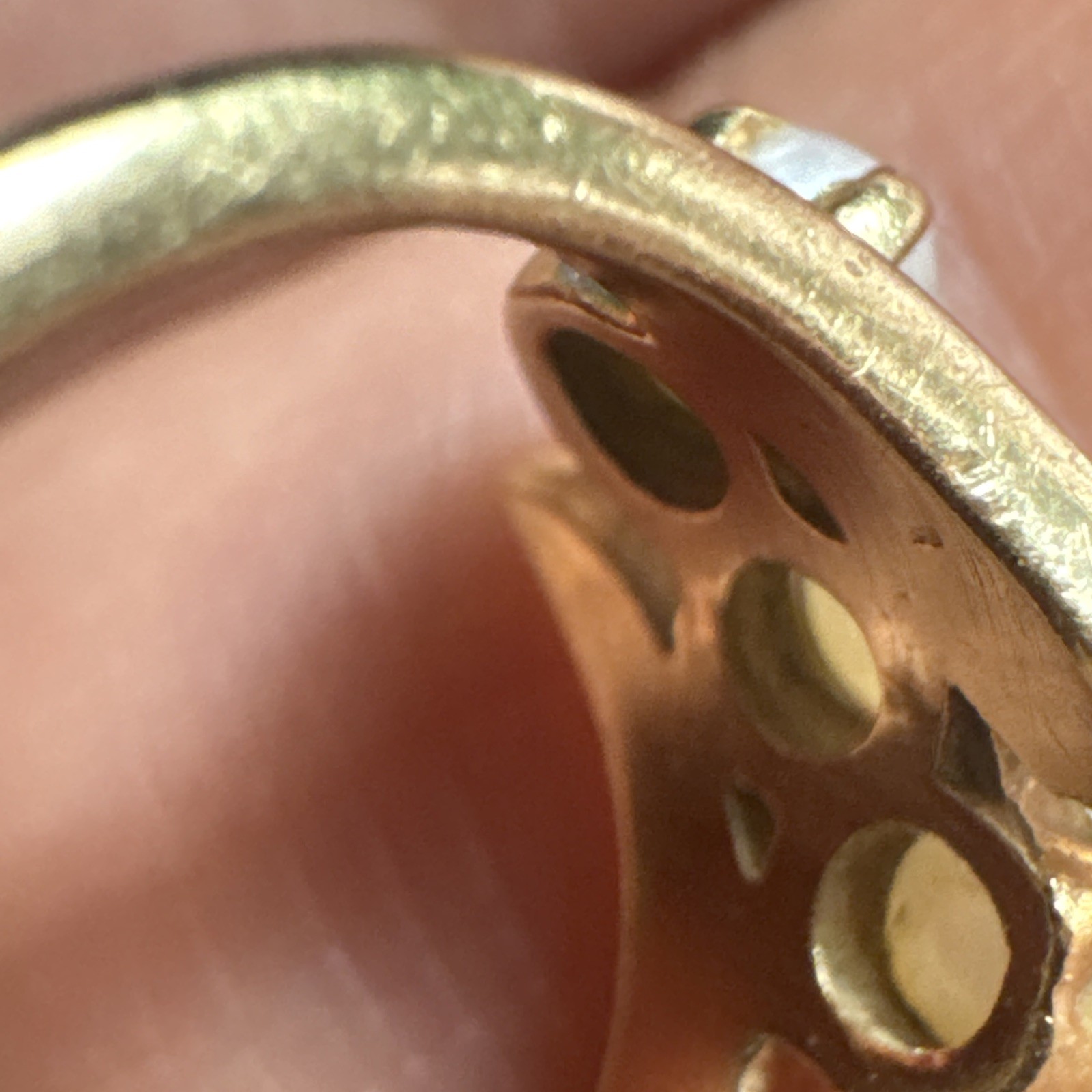 10K Gold 3 Cultured Pearl Ring Cluster Prong Child Petite Ring Size 3 2.5g