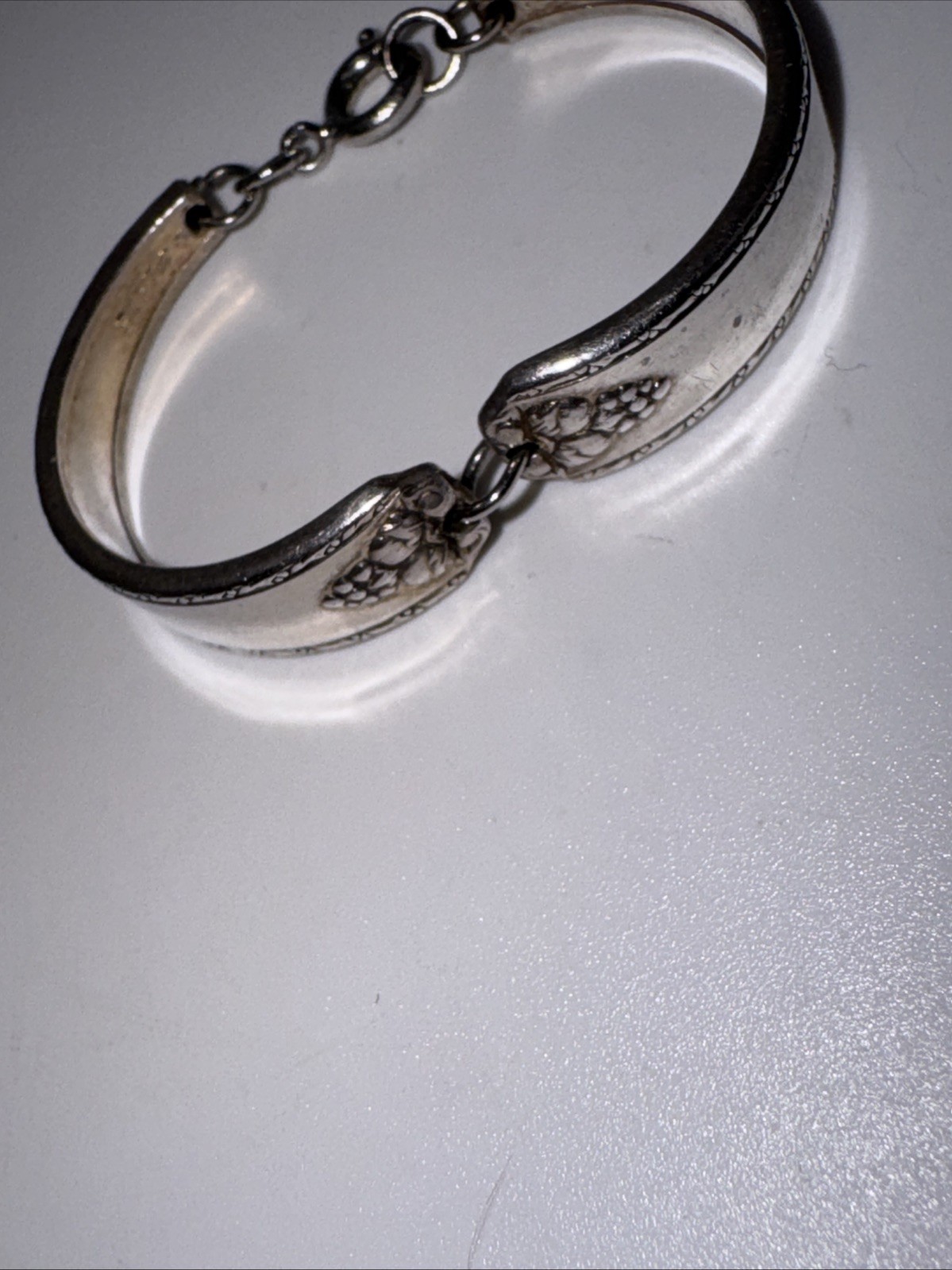 Vintage Child’s Spoon Handle Bracelet Silver Tone