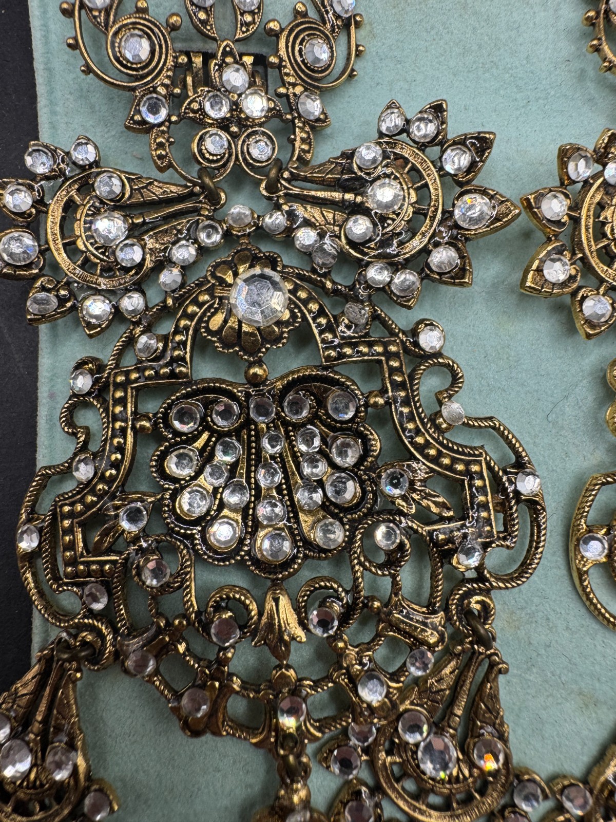 Réminiscence Paris Huge Clip On Earrings (Missing Stones)