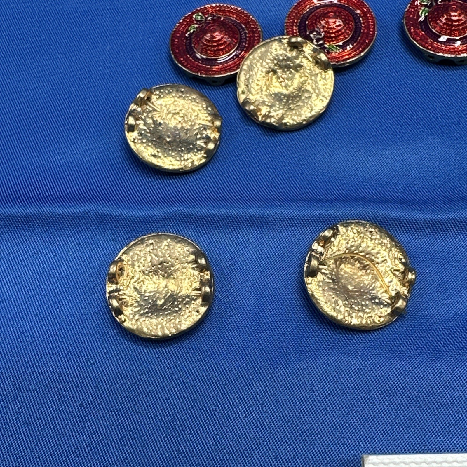 RED HAT SOCIETY JEWELRY LOT Broochs Pins Earrings Bracelet Buttons Watch