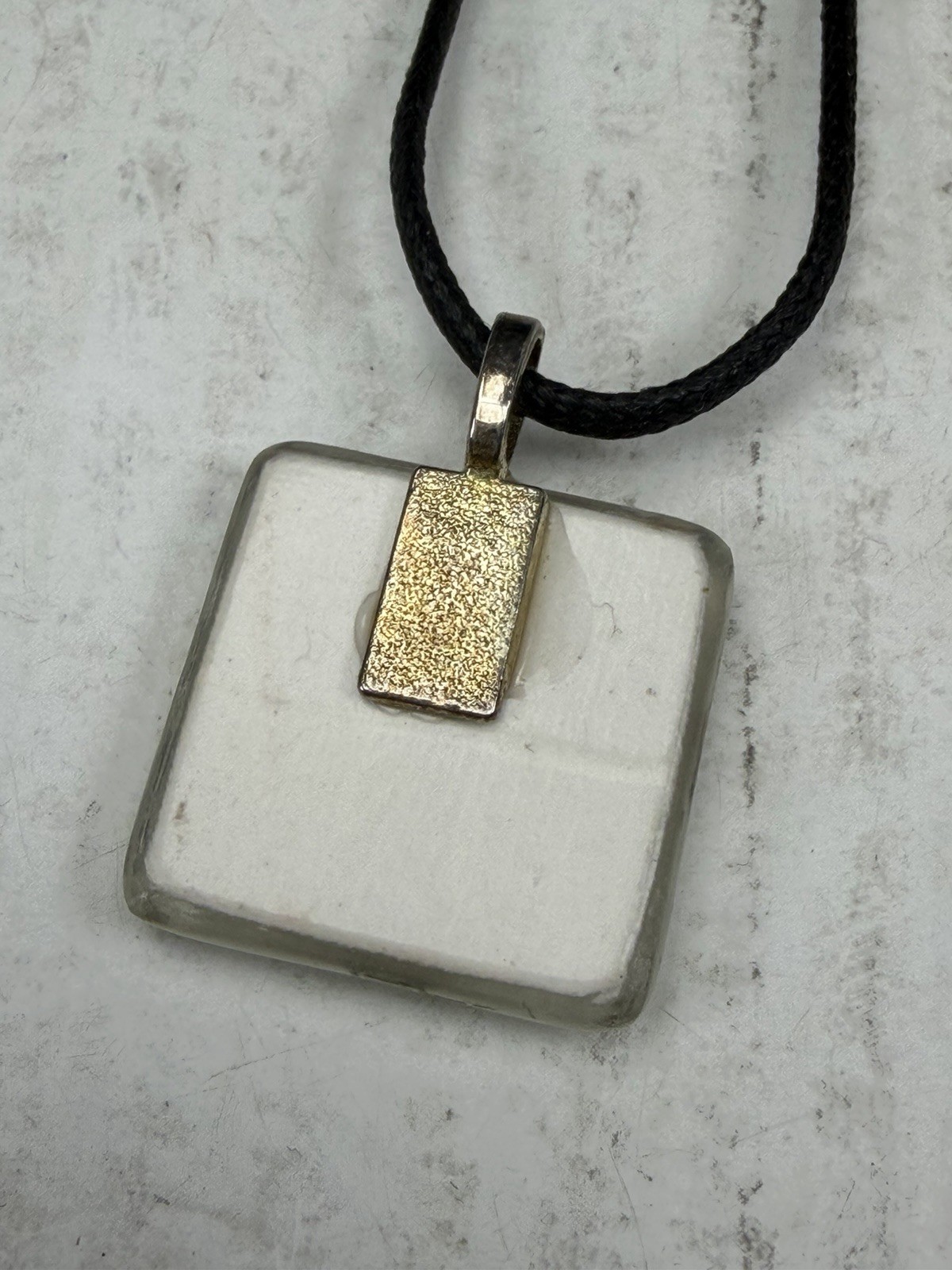 Reverse Carved Lucite Celtic Cross Rose Pendant Necklace Black Cord