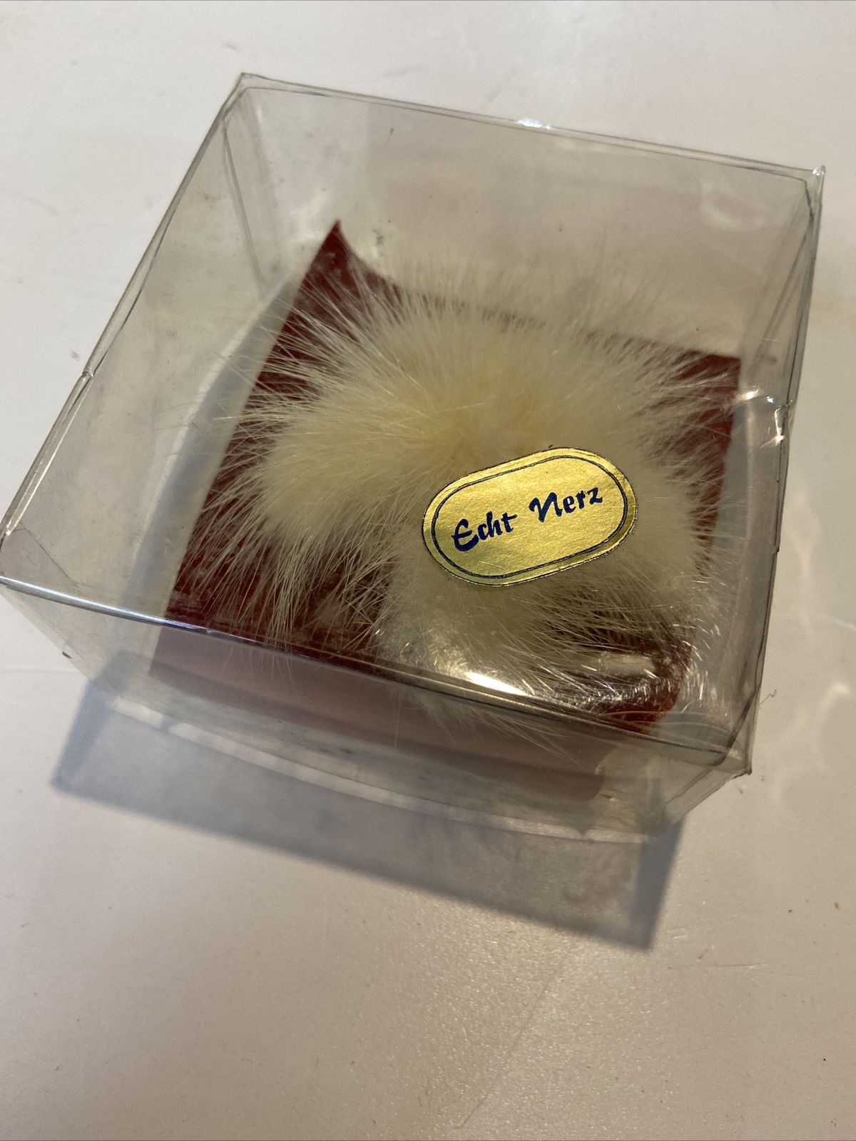 Vintage Mink Flower Brooch Echt Nerz Original Box #N