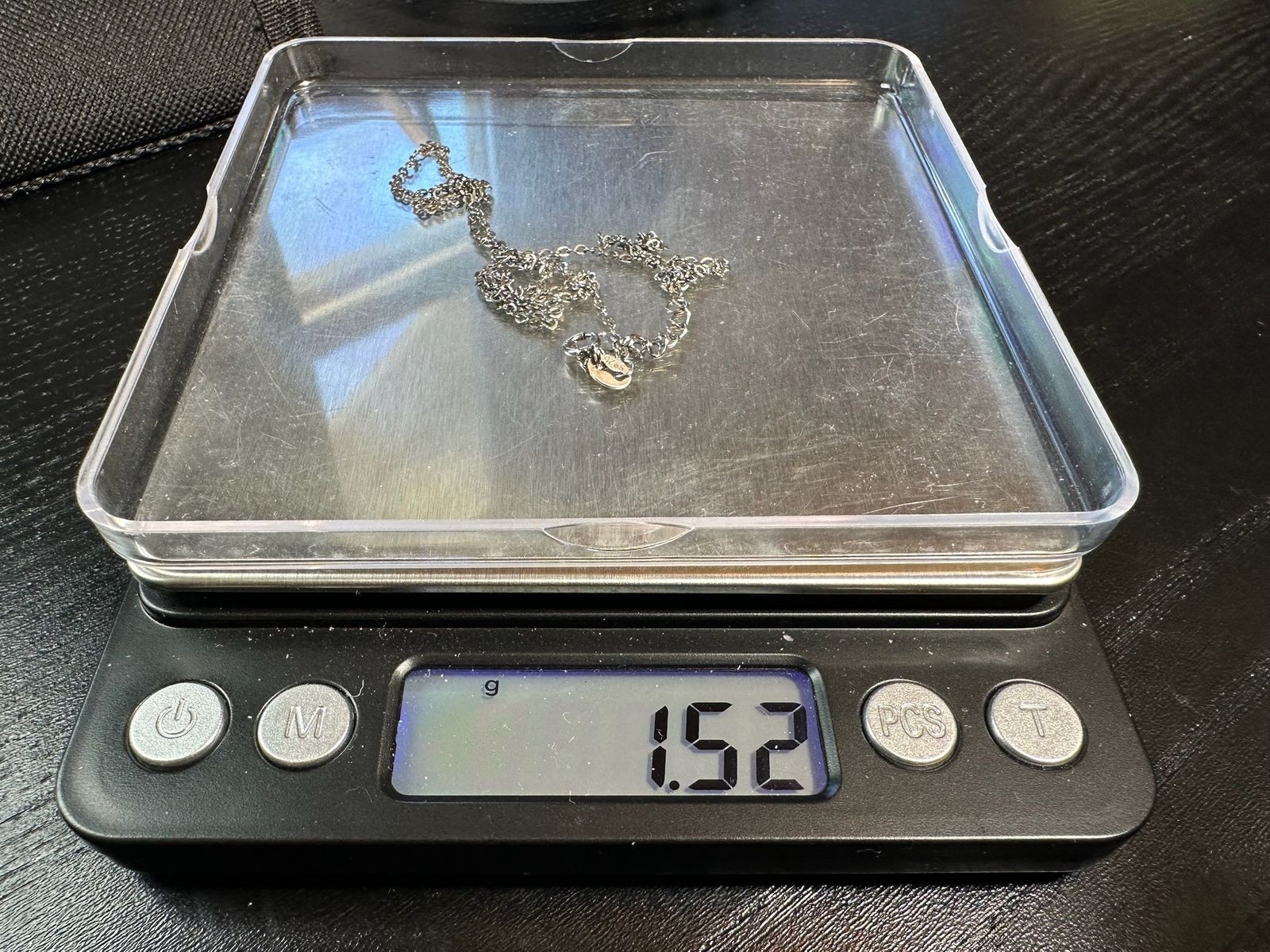 1.52g Vintage Sterling Silver 925 Adjustable Chain Link Necklace 19 in M