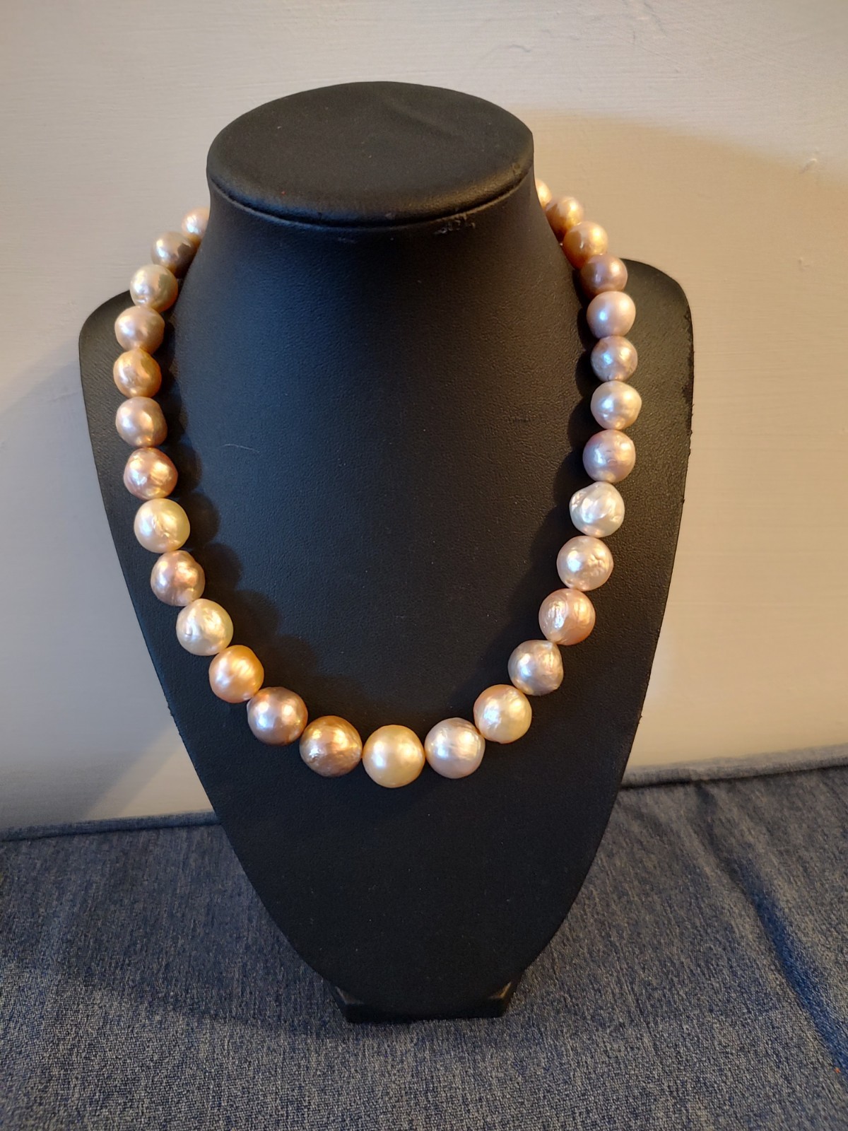 QVC Honora 12.0mm – 14.0mm Ming Cultured Pearl Sterling 18″ Necklace