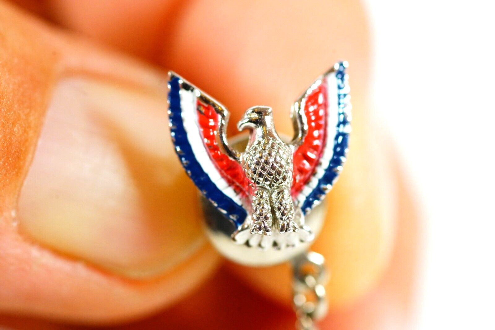 Swank Vintage Patriotic Heraldic Eagle Enamel Bi-Centennial 1776-1976