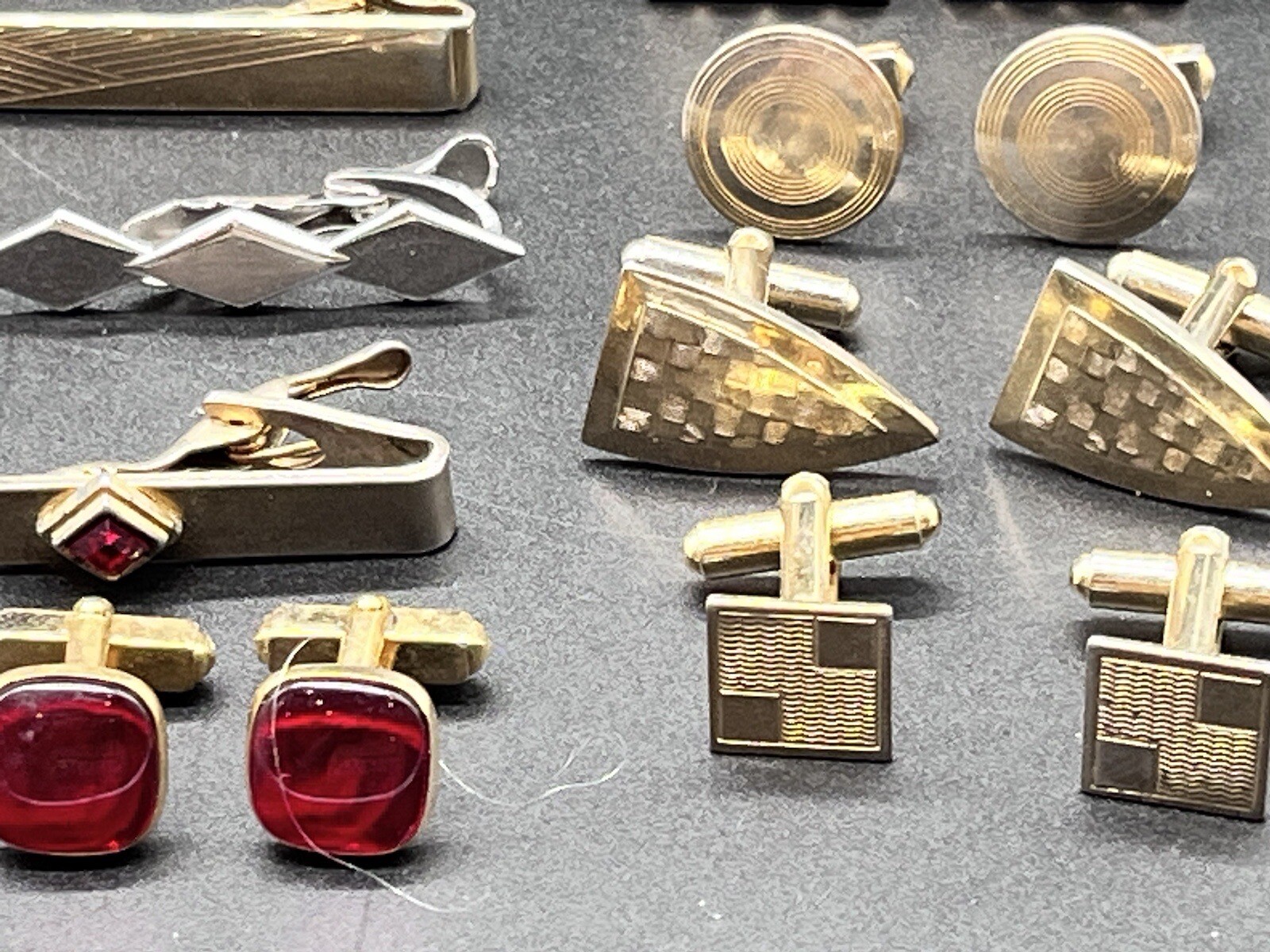 45+ Lot Vintage Cufflinks Tie Bars Tac MORE Swank Hickok Shields Sarah Coventry+