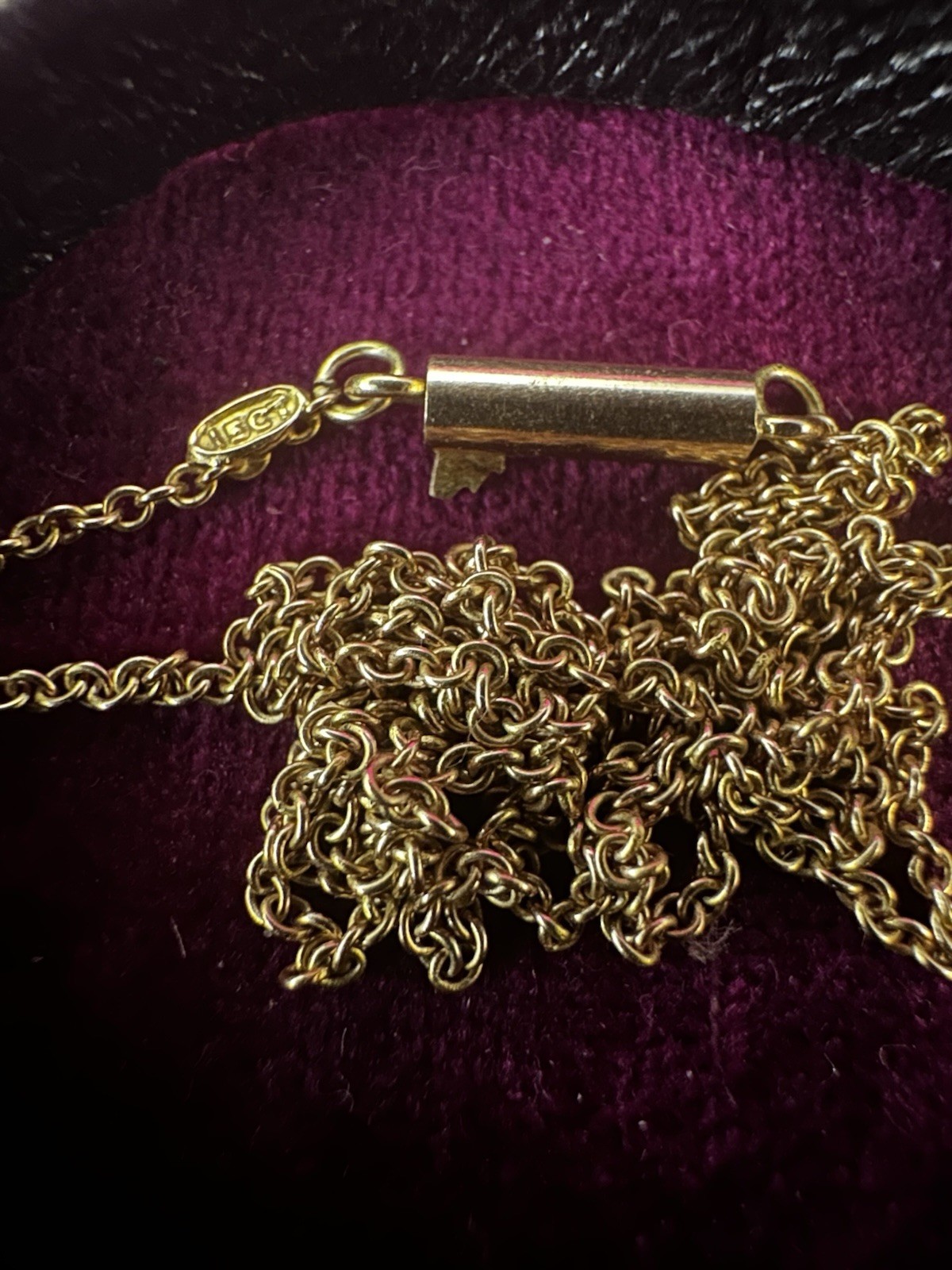Edwardian 15ct Gold Chain & 9ct Moonstone Drop Pendant Necklace
