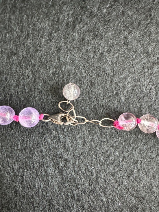 VTG Genuine Lavender Amethyst Graduated Bead Necklace 17-18″