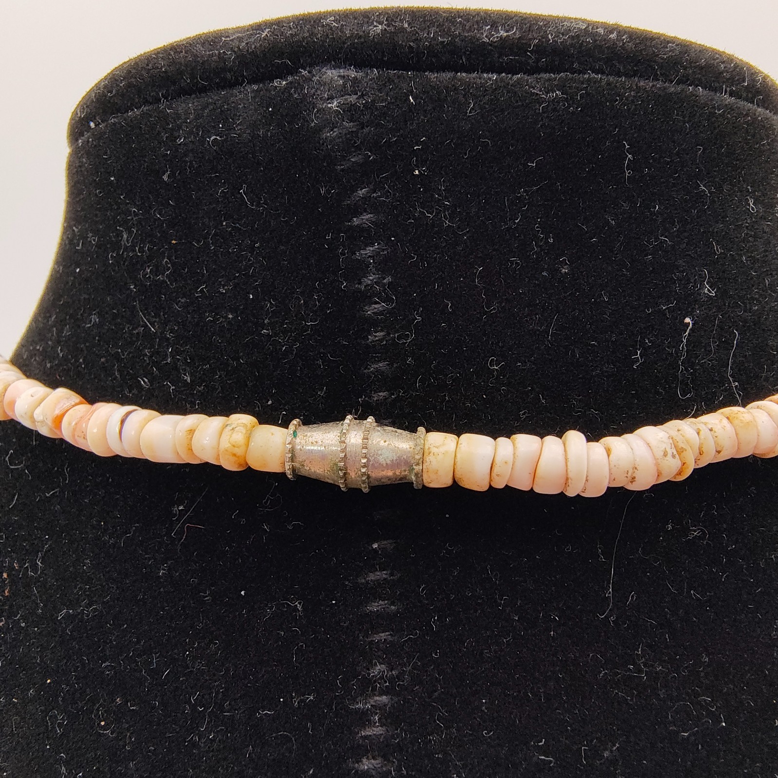 Vintage Spiny Shell Choker Necklace Natural Bohemian Beach Surfer Vibe 16″