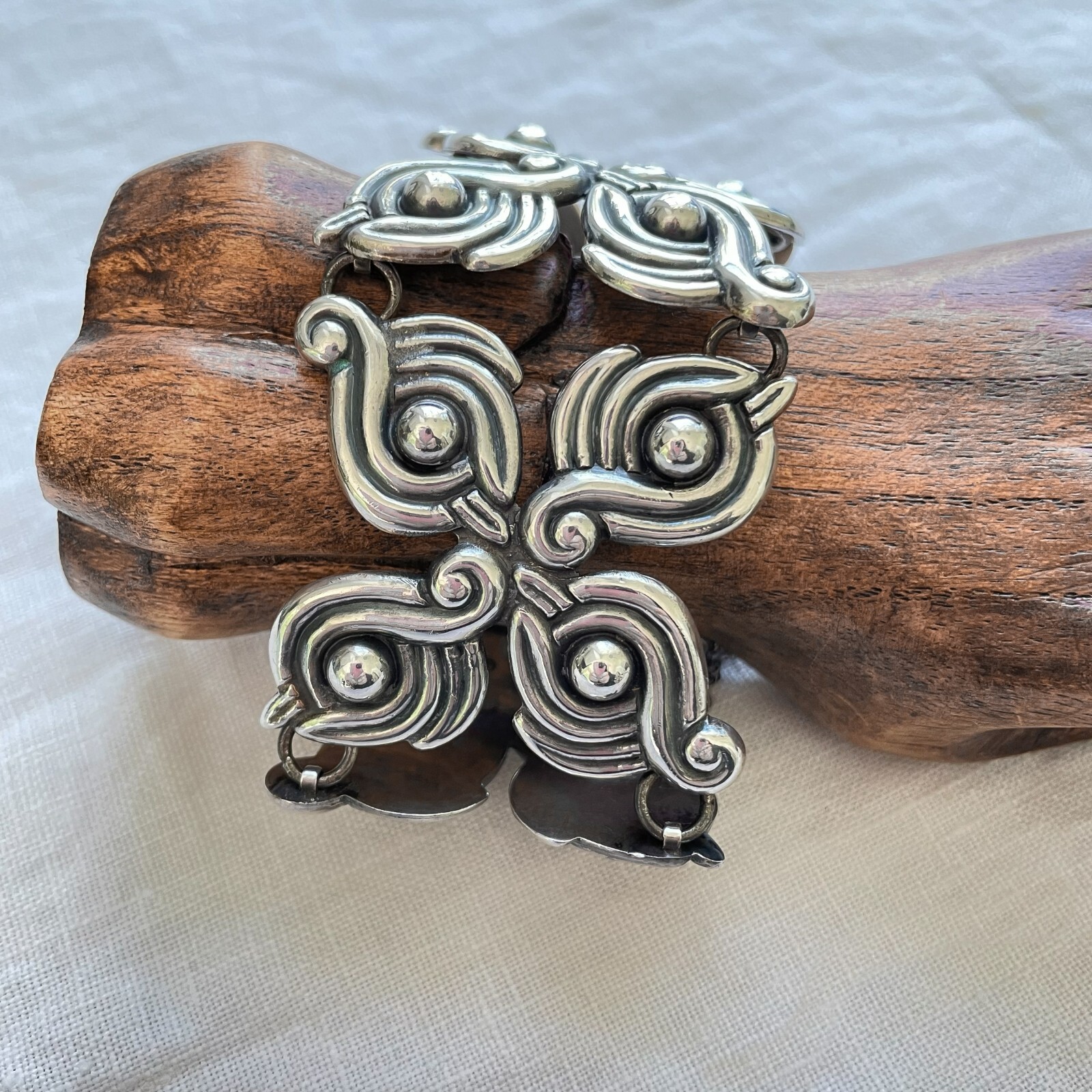 Vintage Los Castillo Necklace/Bracelet Set #122, Taxco Mexico Sterling