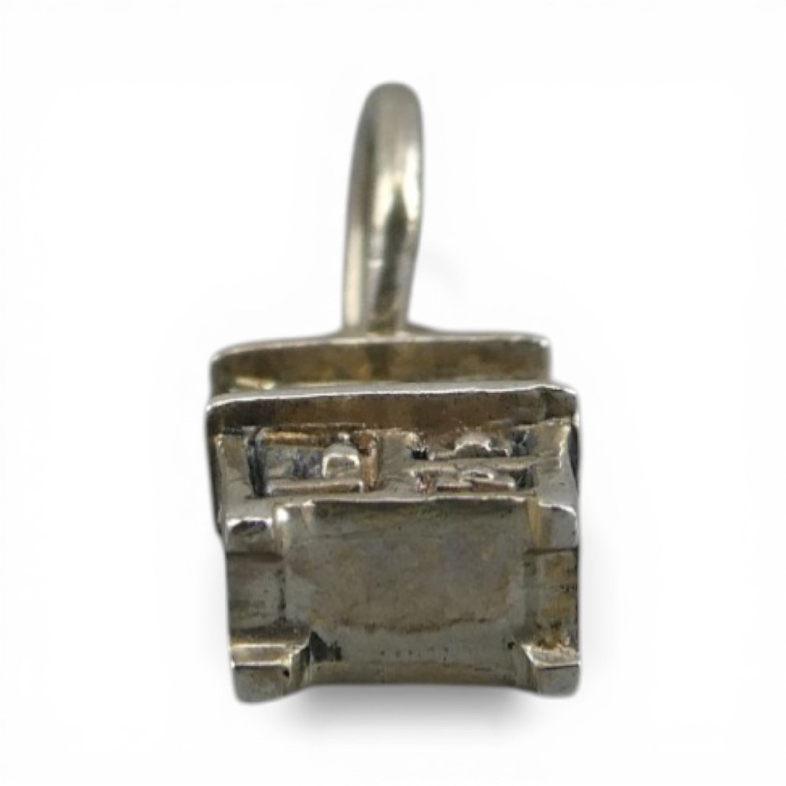 VINTAGE Sterling Silver HOOSIER CABINET Charm for Bracelet BROWN COUNTY Antique