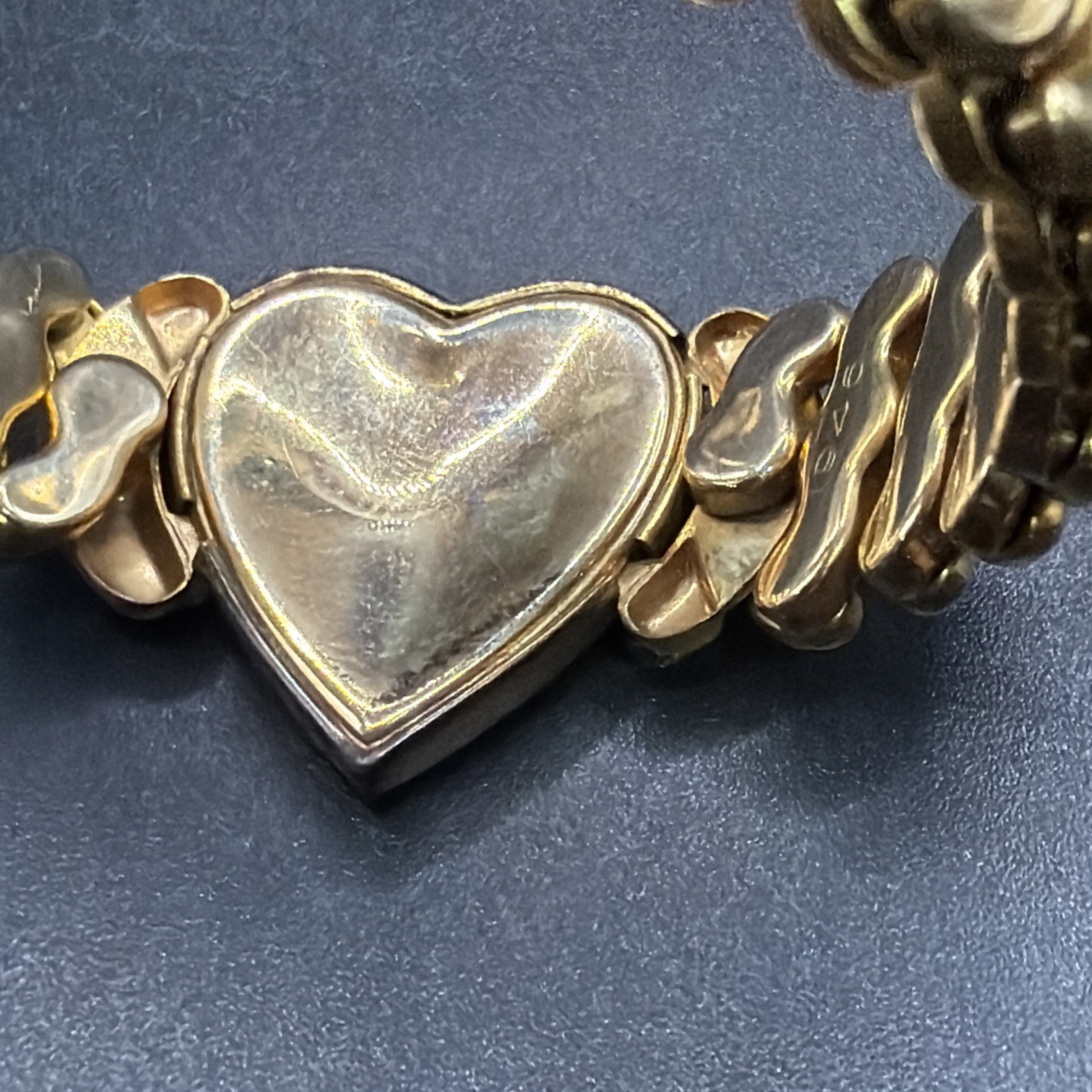 Vintage 1943 Speidel Made Phoenix HEART Expansion Bracelet 5″-7 1/4″ Excellent