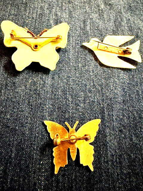 # 10-Funky Jewelry Thrift Lot- 3 pc Pin Collection Lot