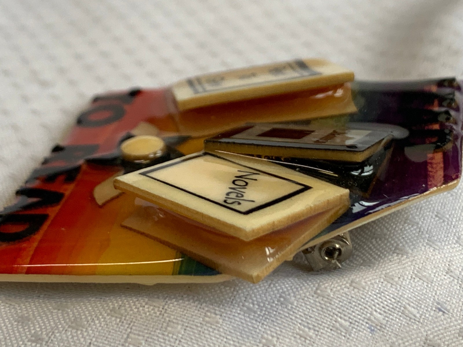 Vtg Book Pins by Lucinda Brooch Lot House Artisan Safety Lock Clasps