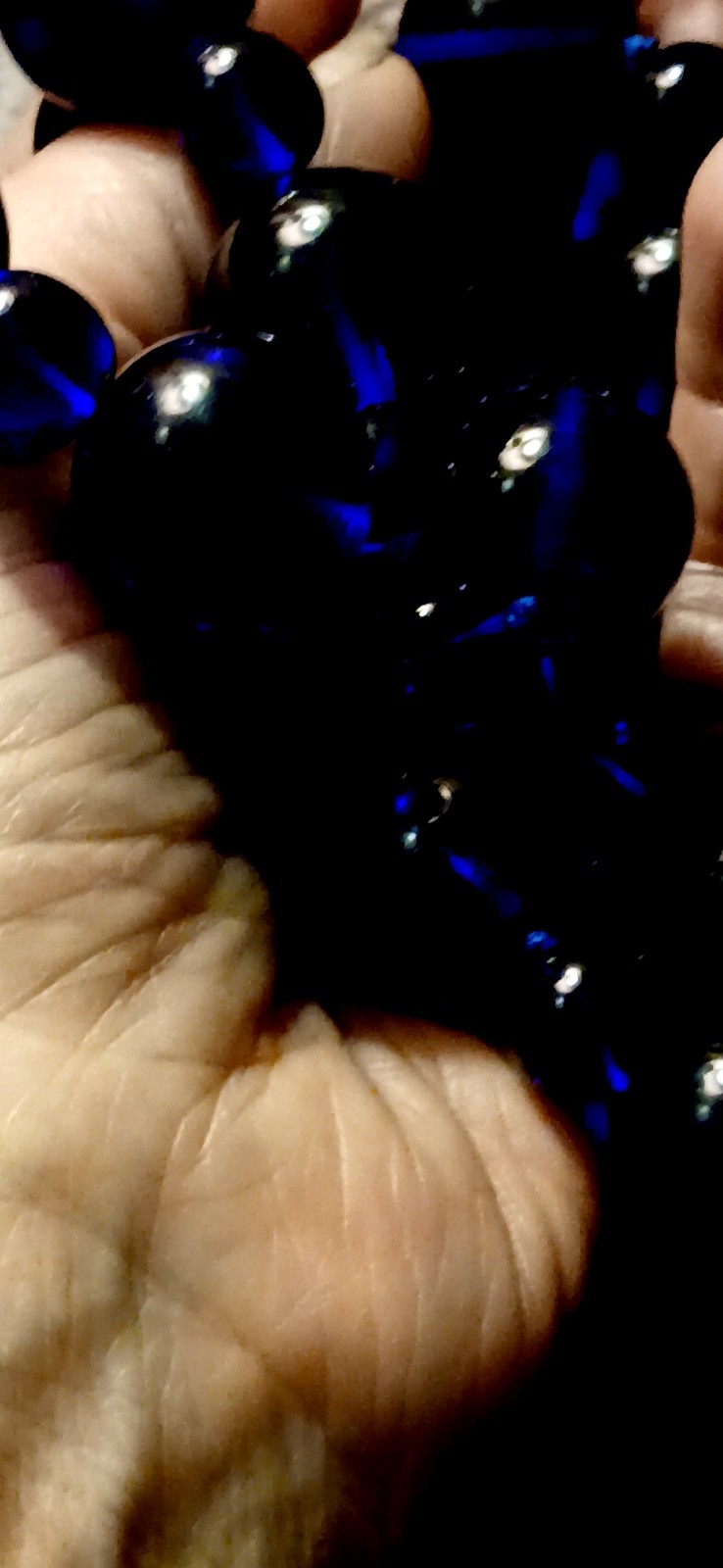 1920s 🖤 Czech COBALT Blue Art Deco Glass 🖤 STATEMENT NECKLACE Stunning