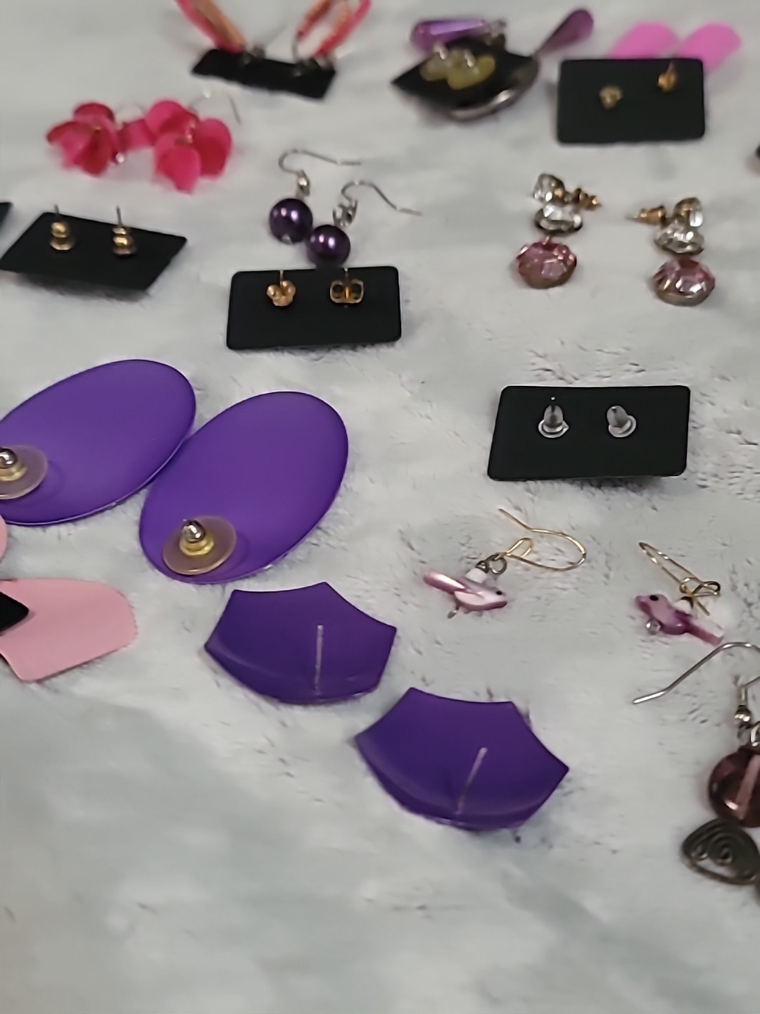 Lot of 19 Vintage Style Earrings for Pierced Ears Multicolor
