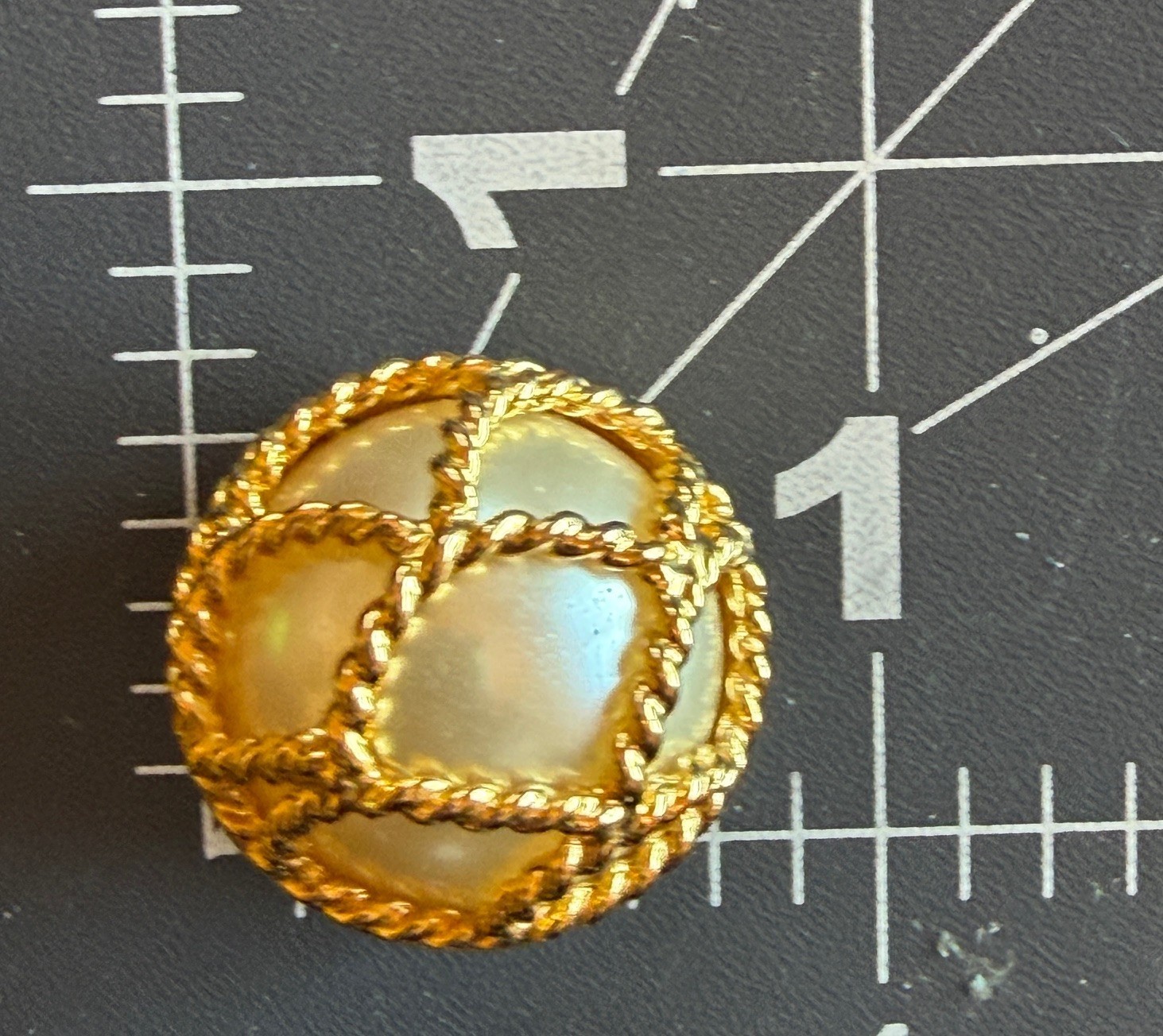 Vintage Joan Rivers Cage Earrings White Faux Pearl Gold Tone Clip-Ons Signed