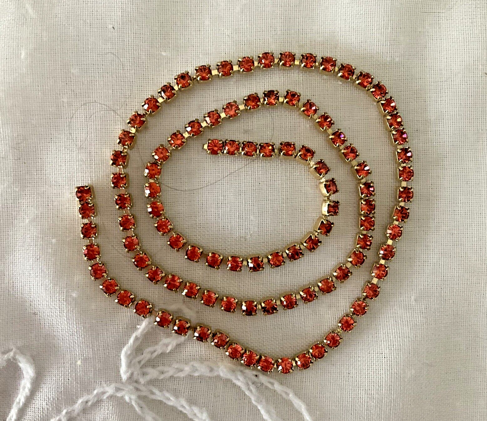 Pendant Kit Finch Painted Gold Egg Red Crystals Goldtone Chain Instructions New