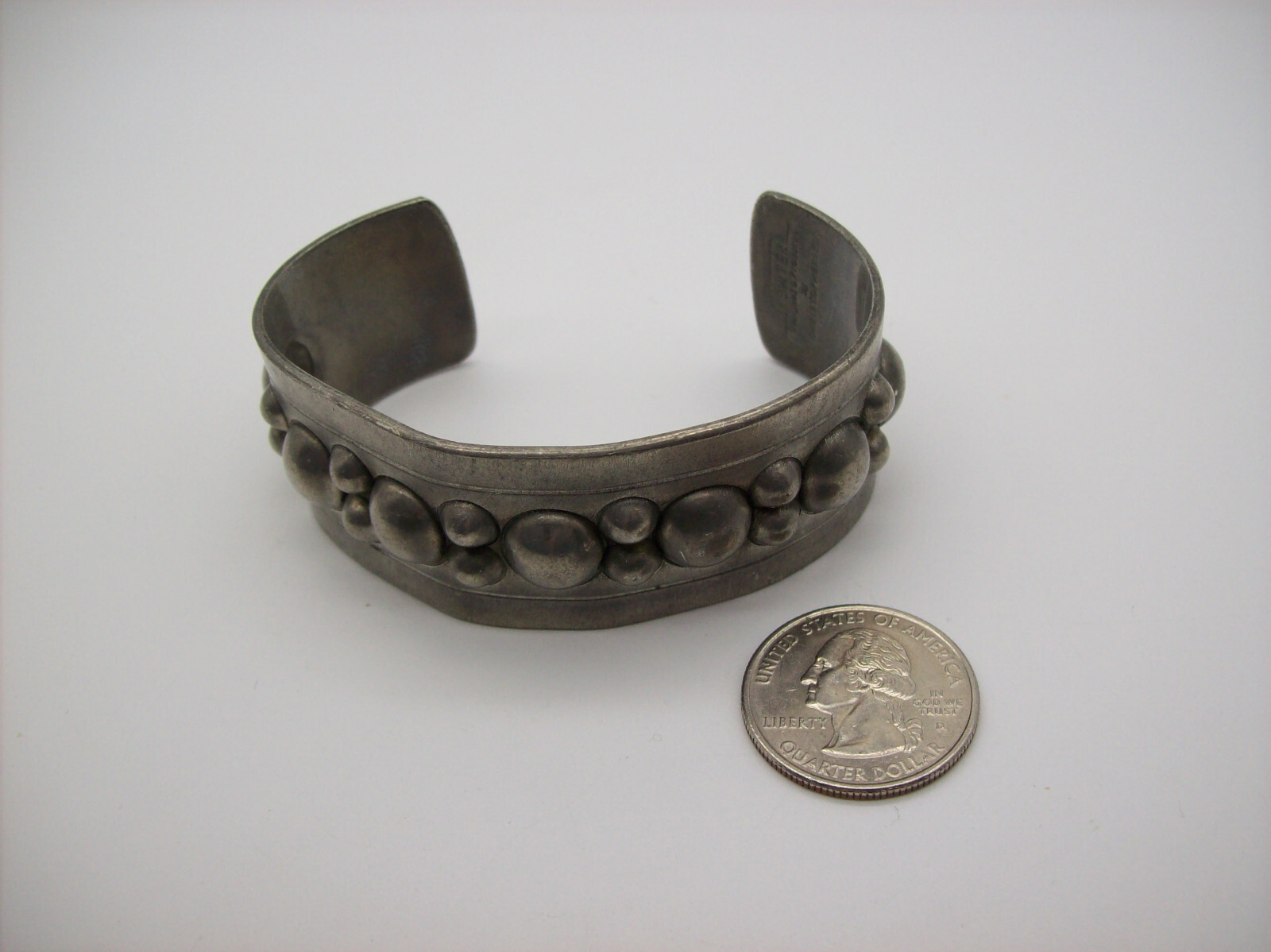 Vintage E Christophersen Brutalist Bracelet, Norway, Signed