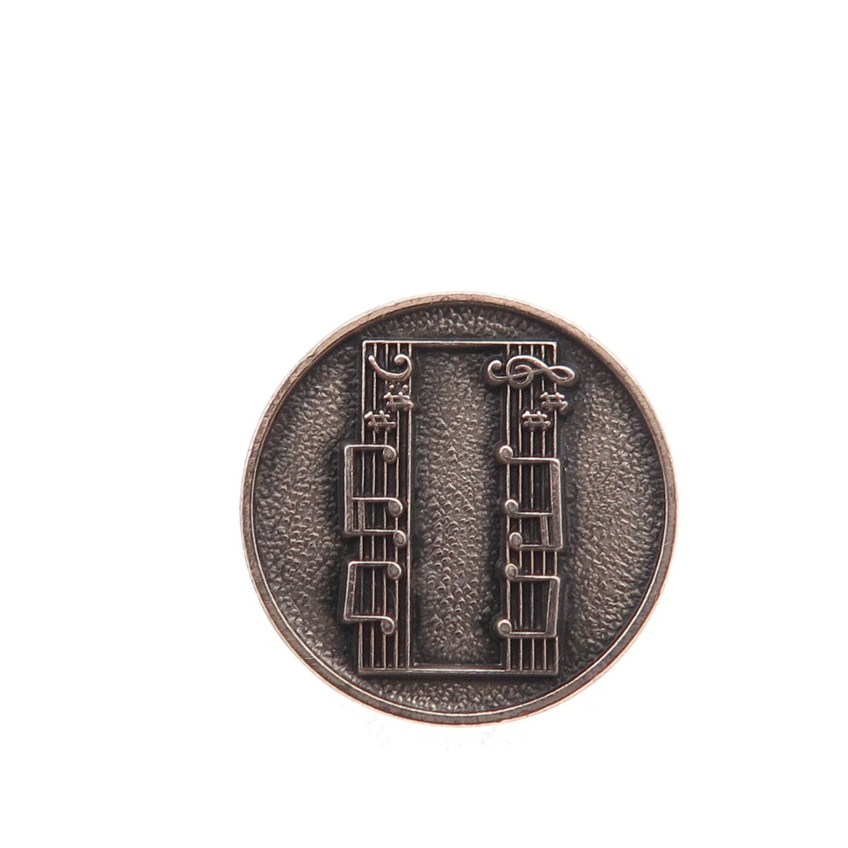 Dieges & Clust 925 Sterling Silver Vintage Music Notes Oxidized Pin Brooch