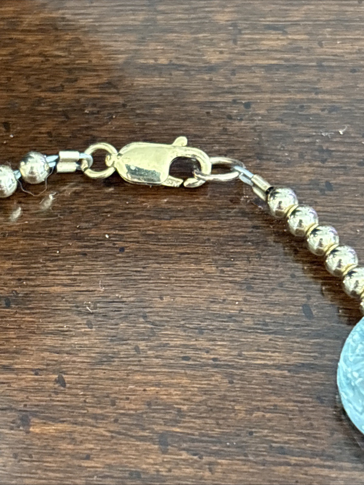 Sterling Silver Vermeil, Blue Glass, Gray Pearl vintage necklace and bracelet