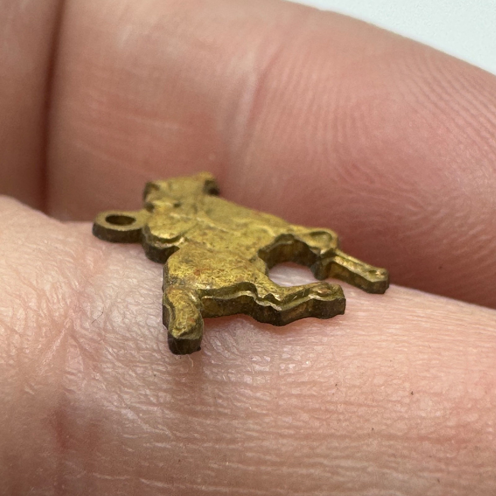 Vintage Horse Rider Charm Pendant Equestrian Jockey Gold Tone Racing