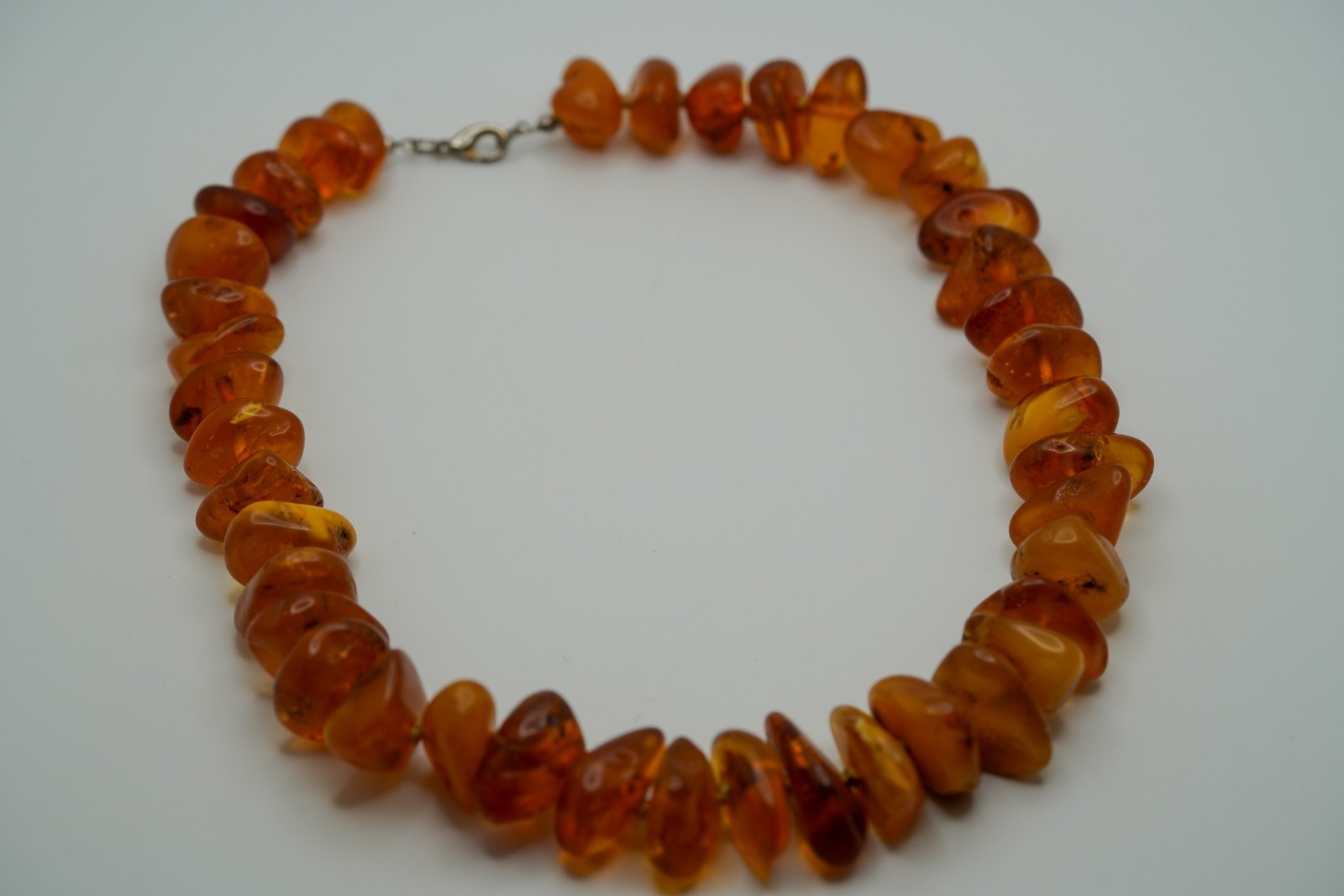 Vintage Chunky Amber Bead Necklace 18″ x 17mm 62g JB45