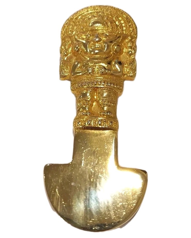 Peruvian Gold Plated Brooch 1982 World’s Fair Collectible Souvenir Vtg Pin Rare