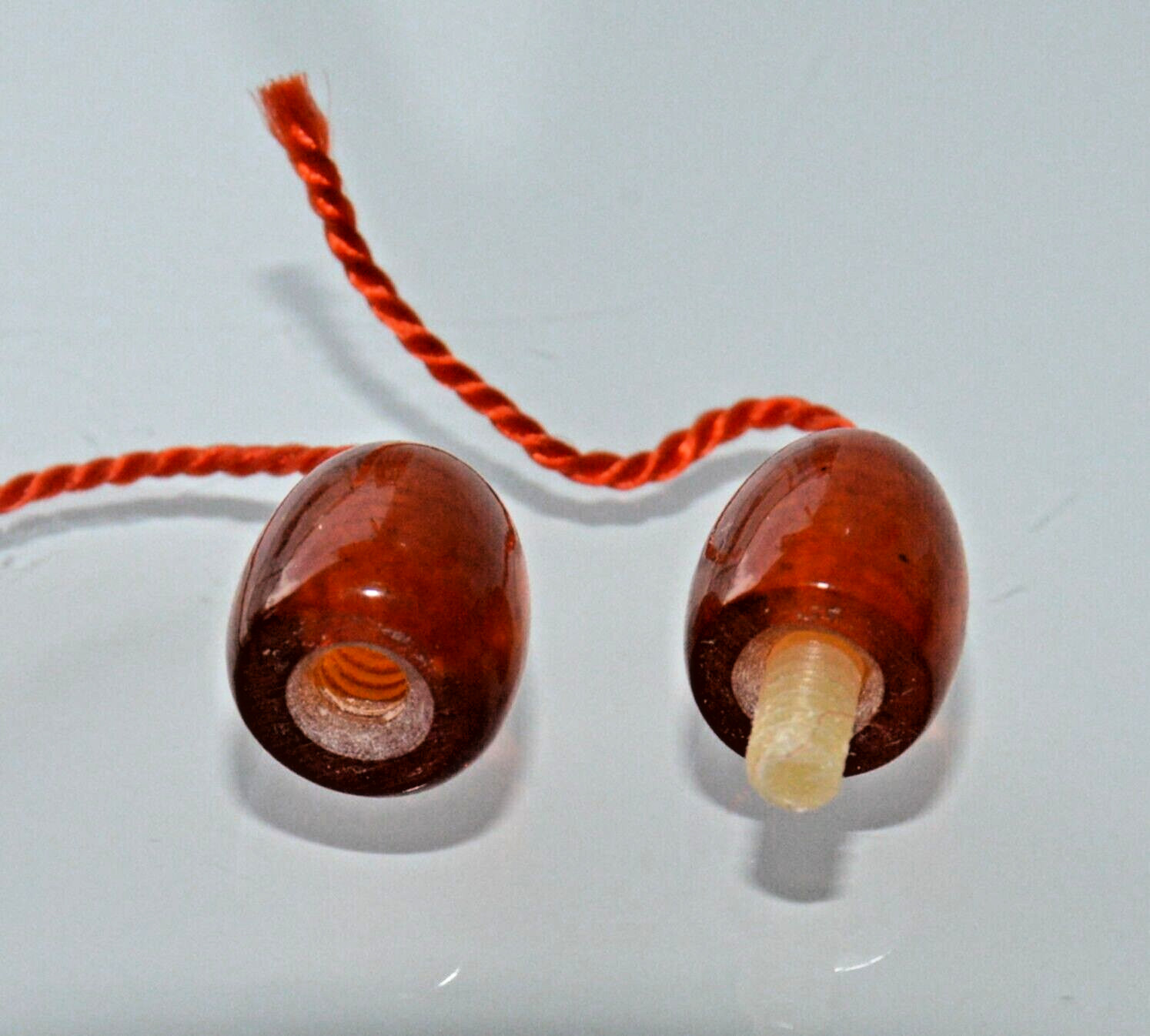 ✅1970y RUSSIAN SOVIET BALTIC SEA AMBER TWIST CLASP NECKLACE 老琥珀 BEADS STONE ROCK