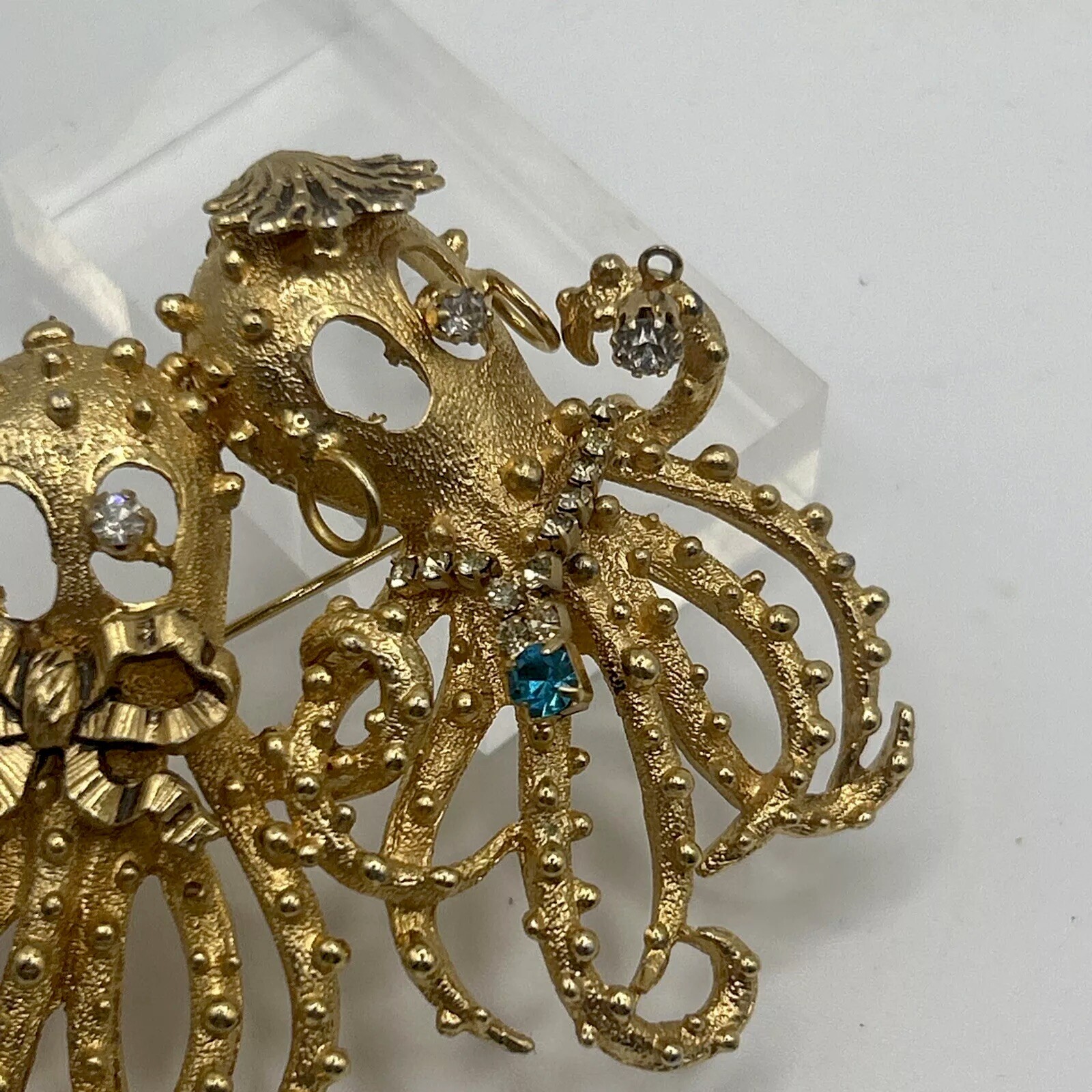 Vintage Kirk’s Folly Octopus Brooch Rare Discontinued Collectible Whimsical