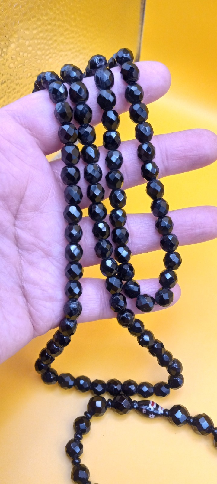 Vintage Black Faceted Crystal Glass Small Jewelry Lot