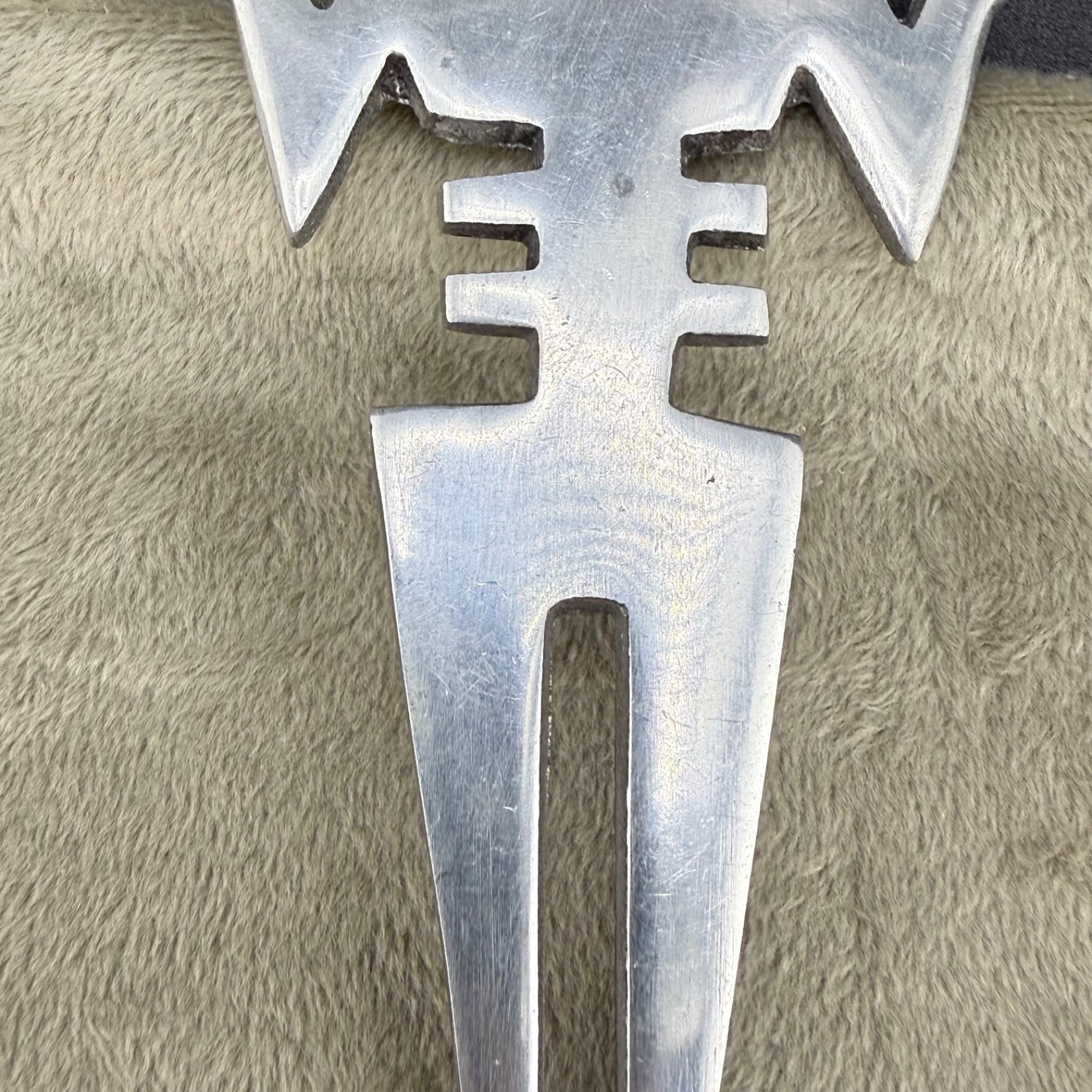 Vintage Abstract Person Brooch Silver Tone