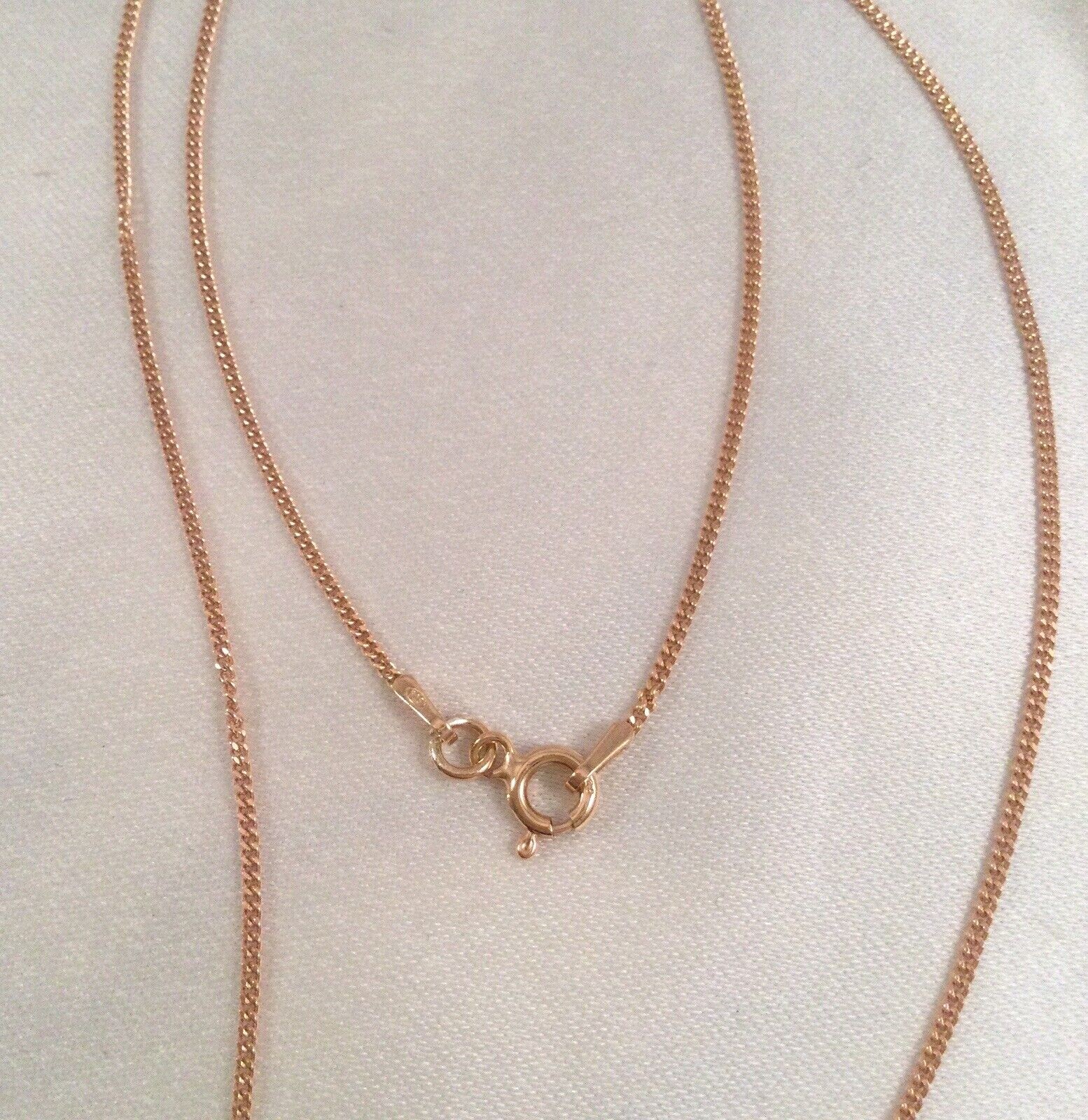 Vintage Jewellery Rose Gold Chain Necklace Antique Deco Jewelry 45 cm 17 3/4 in